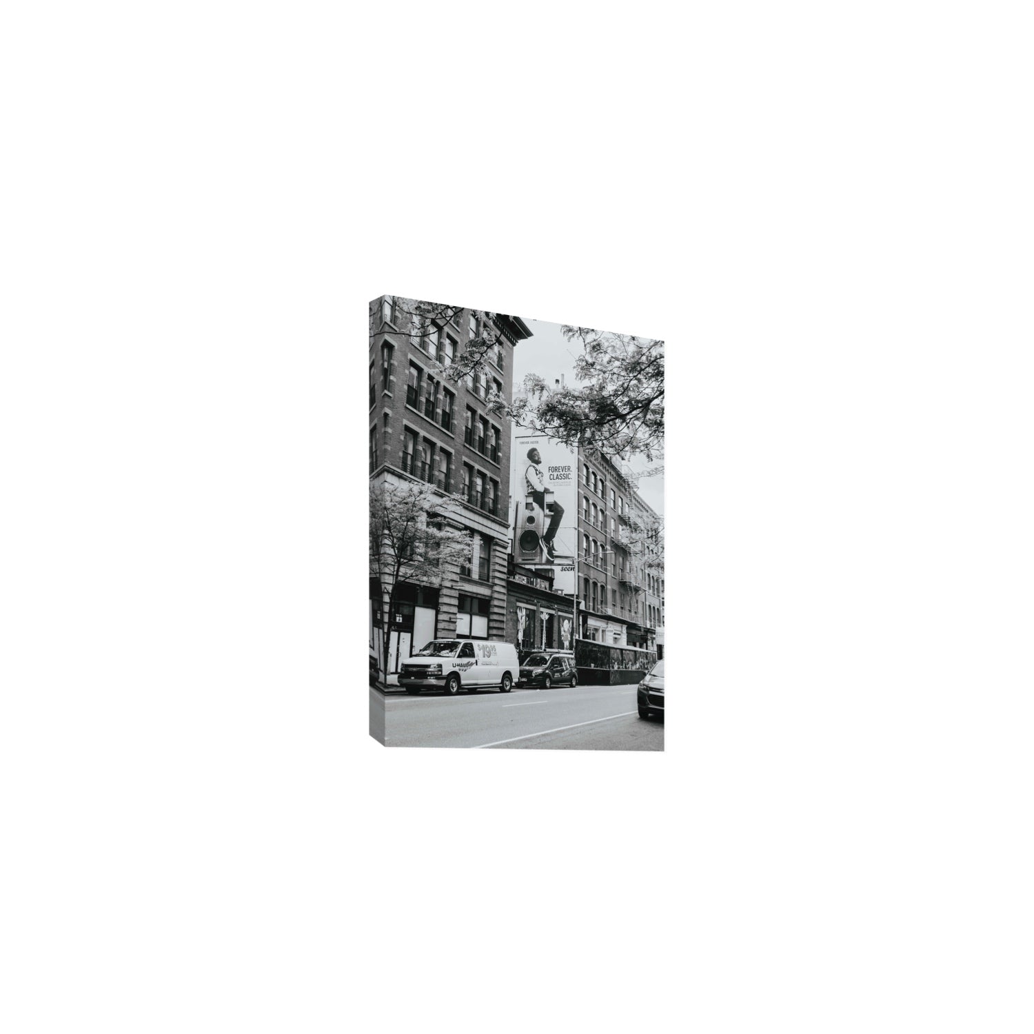 Forever Classic New York NYC Black & White wall art Medium stretched canvas print