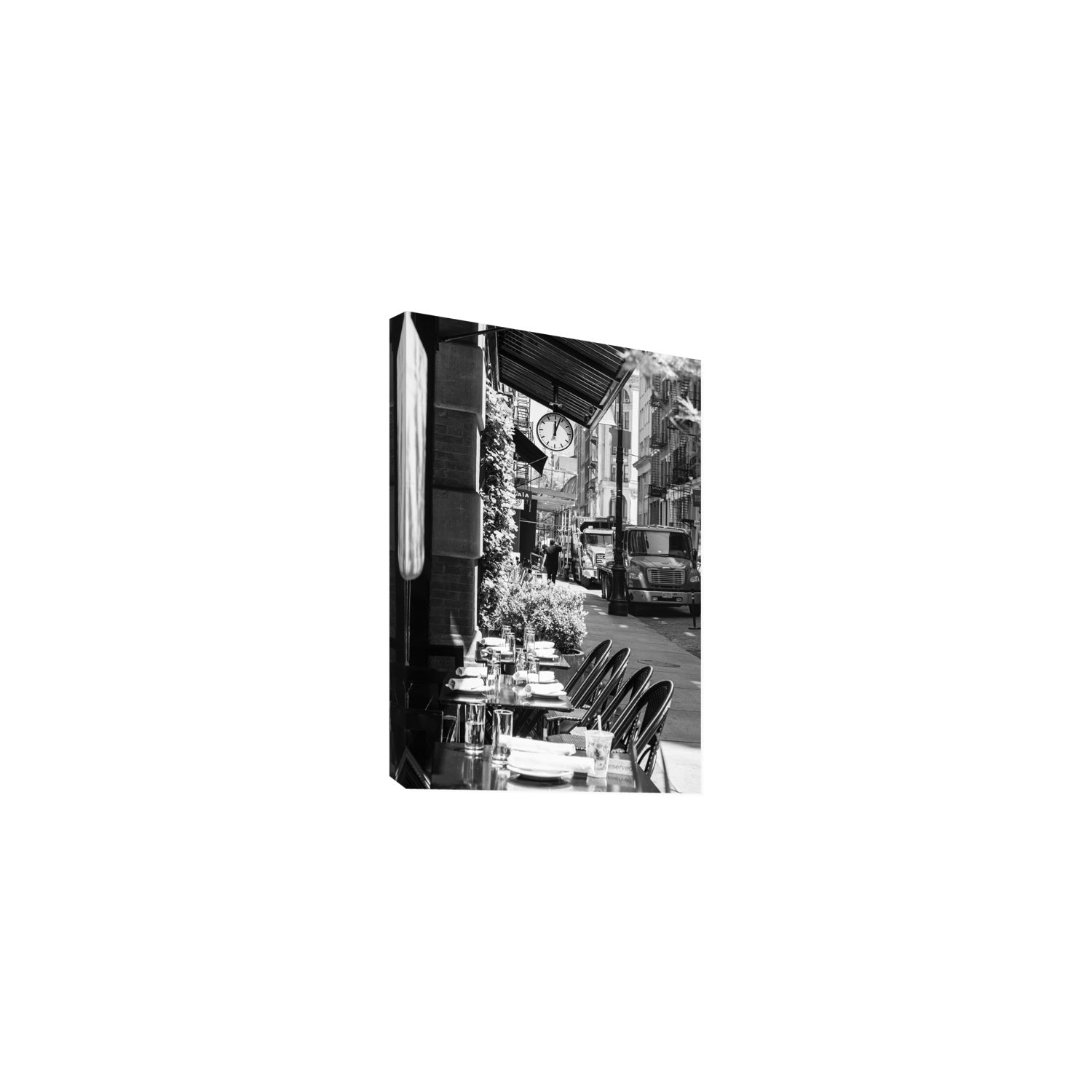 Mercer Street New York NYC Black & White wall art Medium stretched canvas print