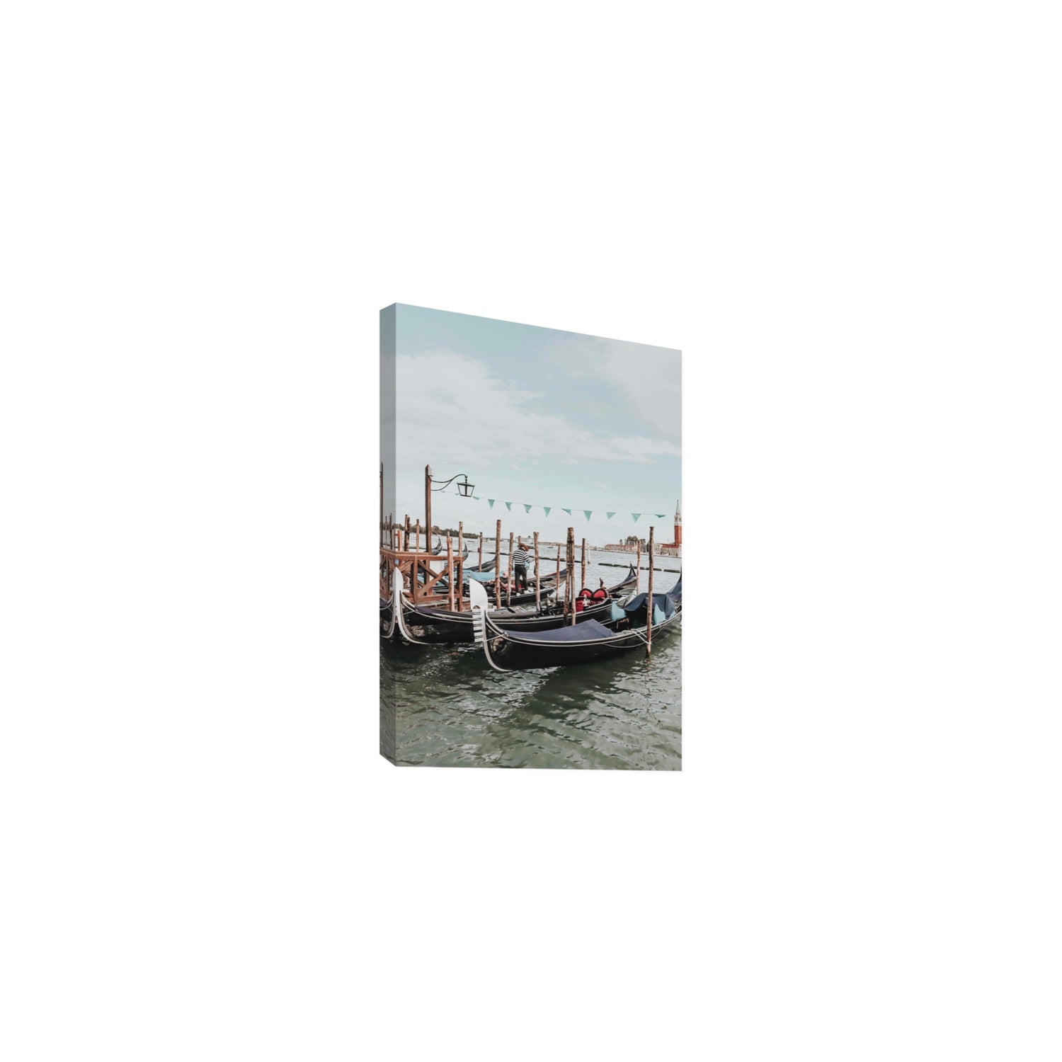 The Gondolier Venice Gondola Italian wall art Medium stretched canvas print