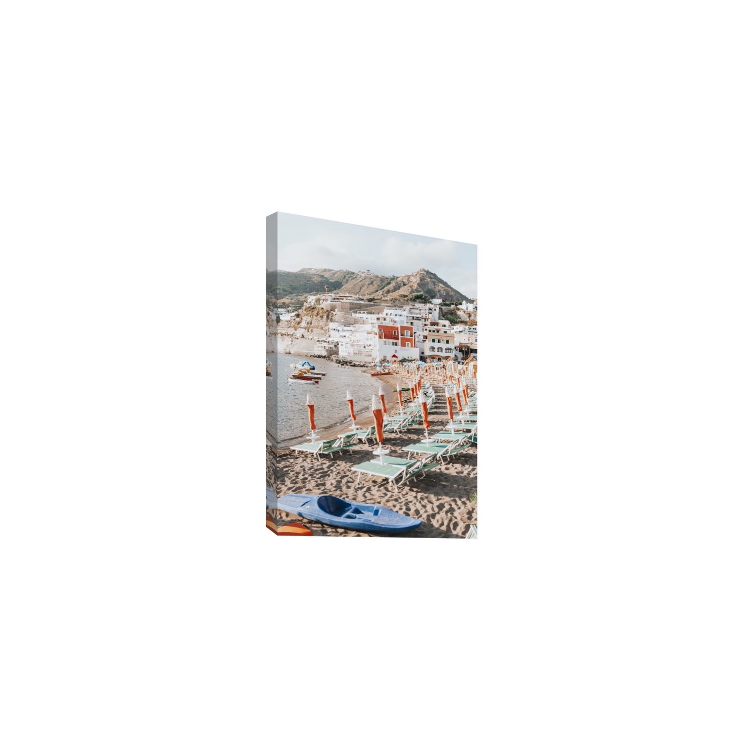 L'Isola del Paradiso Ischia Mediterranean wall art Medium stretched canvas print