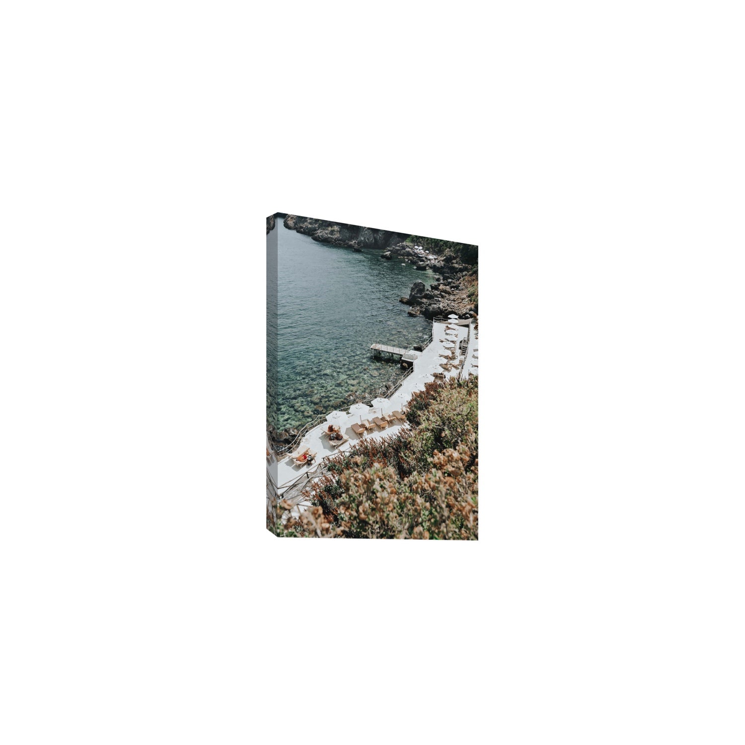 Go Beyond The Postcard Tuscany coastal wall art Medium stretched canvas print