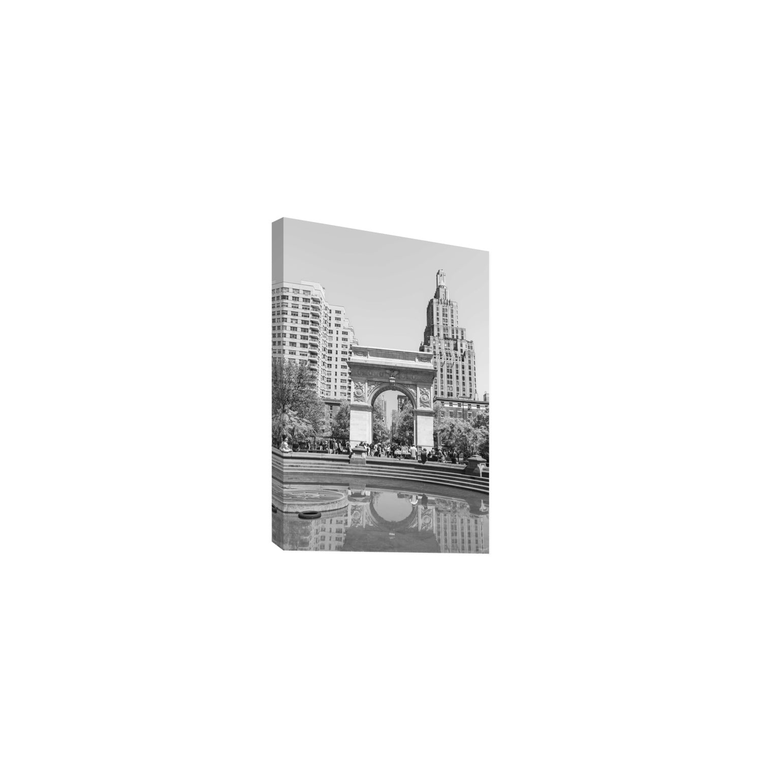 Washington Skyline New York NYC Black & White wall art Medium stretched canvas print