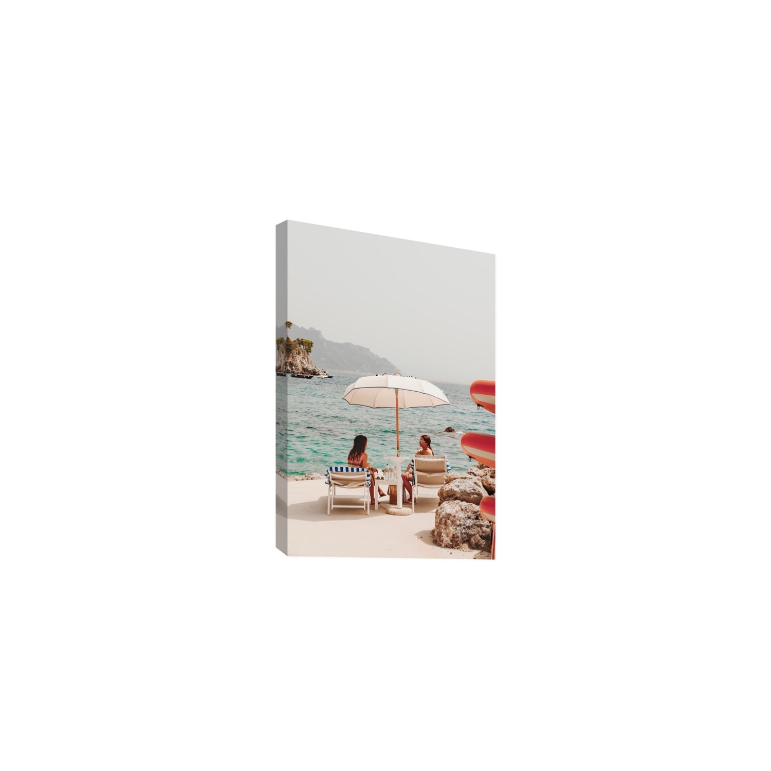 Salty Banter Amalfi Mediterranean wall art Medium stretched canvas print
