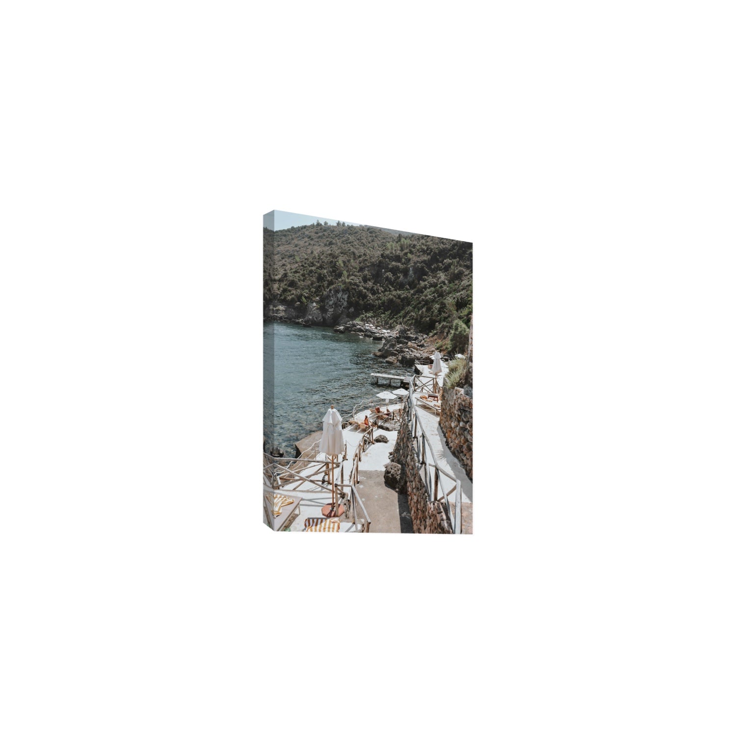 L'Estate Tuscany coastal Italian wall art Medium stretched canvas print