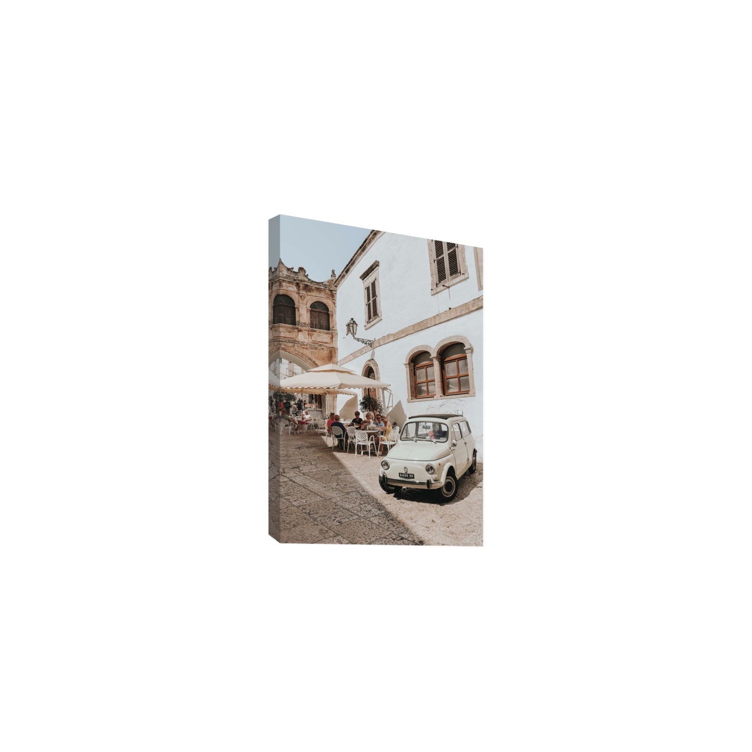 Piazza di Ostuni Puglia Italian wall art Medium stretched canvas print
