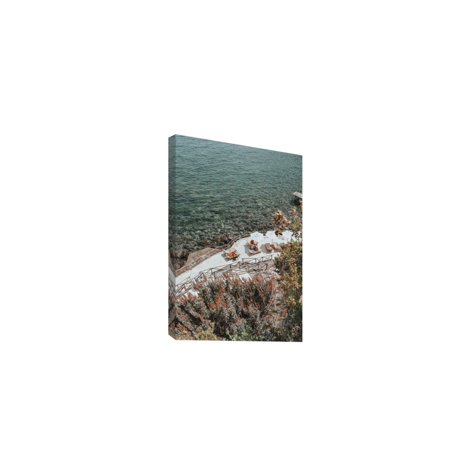 Hidden Gem Tuscany coastal wall art Medium stretched canvas print