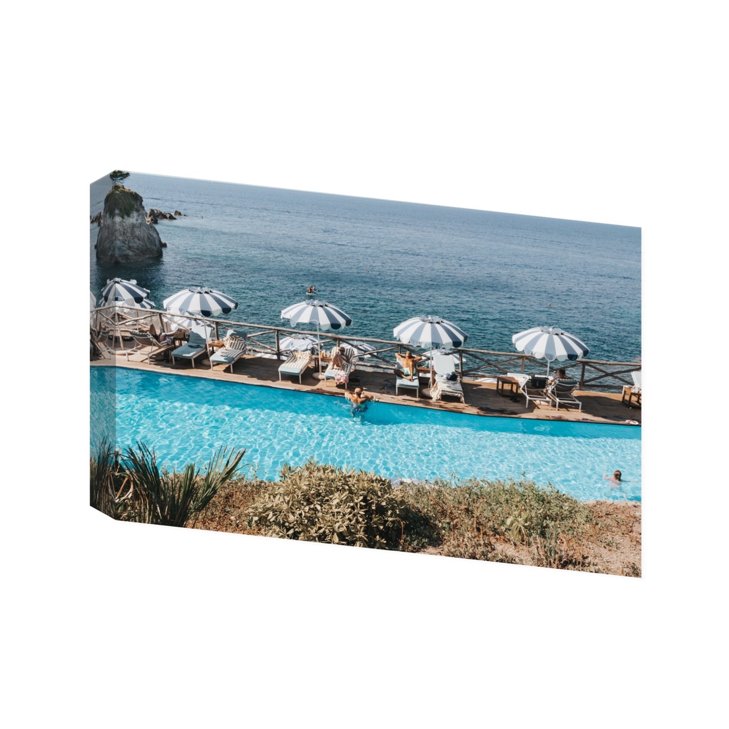 Hues Of Blues fine art print, Ischia, Italy, Statement, Stretched Canvas