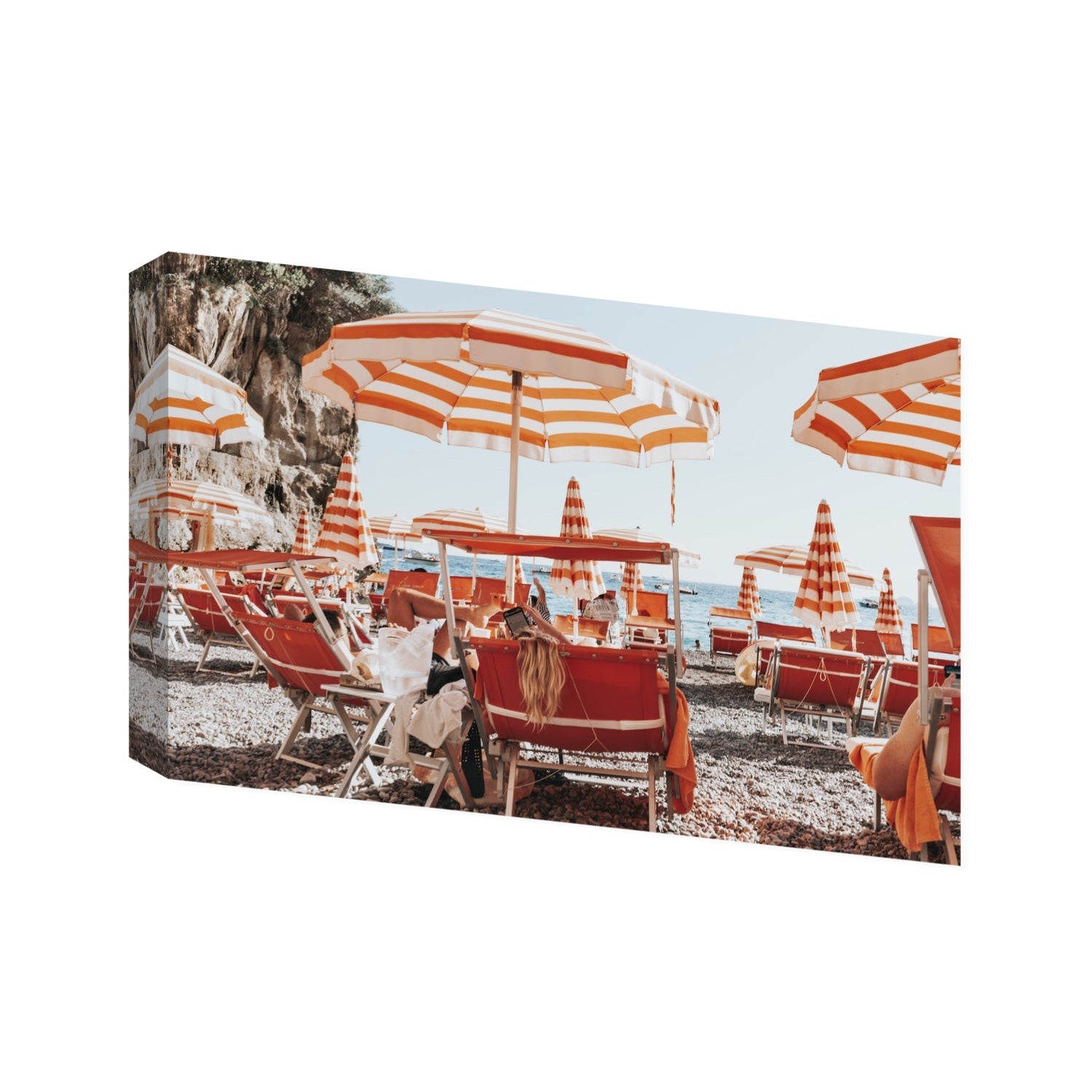 Digital Dreamer fine art print, Positano, Italy, Statement, Stretched Canvas