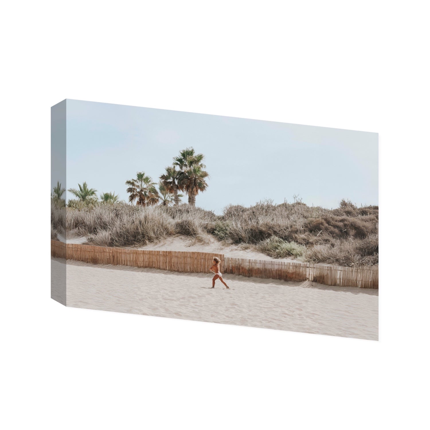 Ragazza Da Spiaggia Puglia beach Italian fine art print Statement stretched canvas print