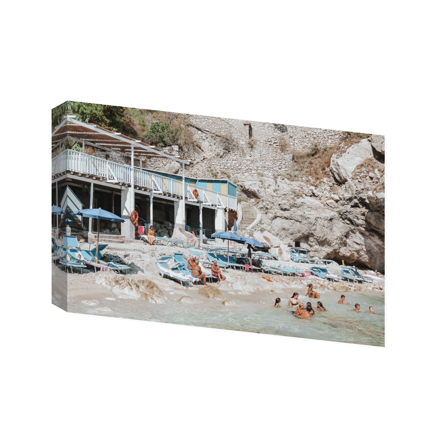 Beachside Bronze fine art print, Capri, Italy, Statement, Stretched Canvas