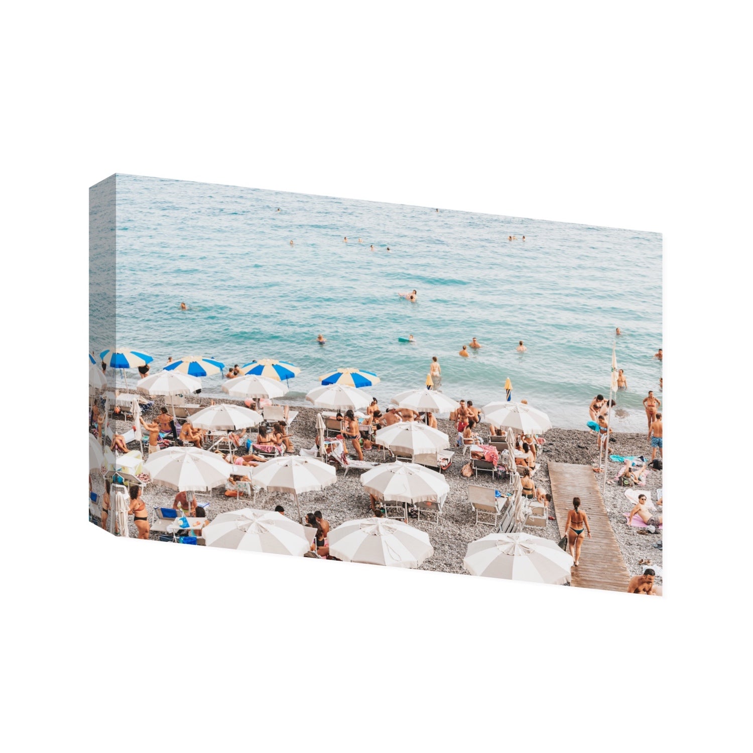 Dreamscape Amalfi Italian beach wall art Statement stretched canvas print