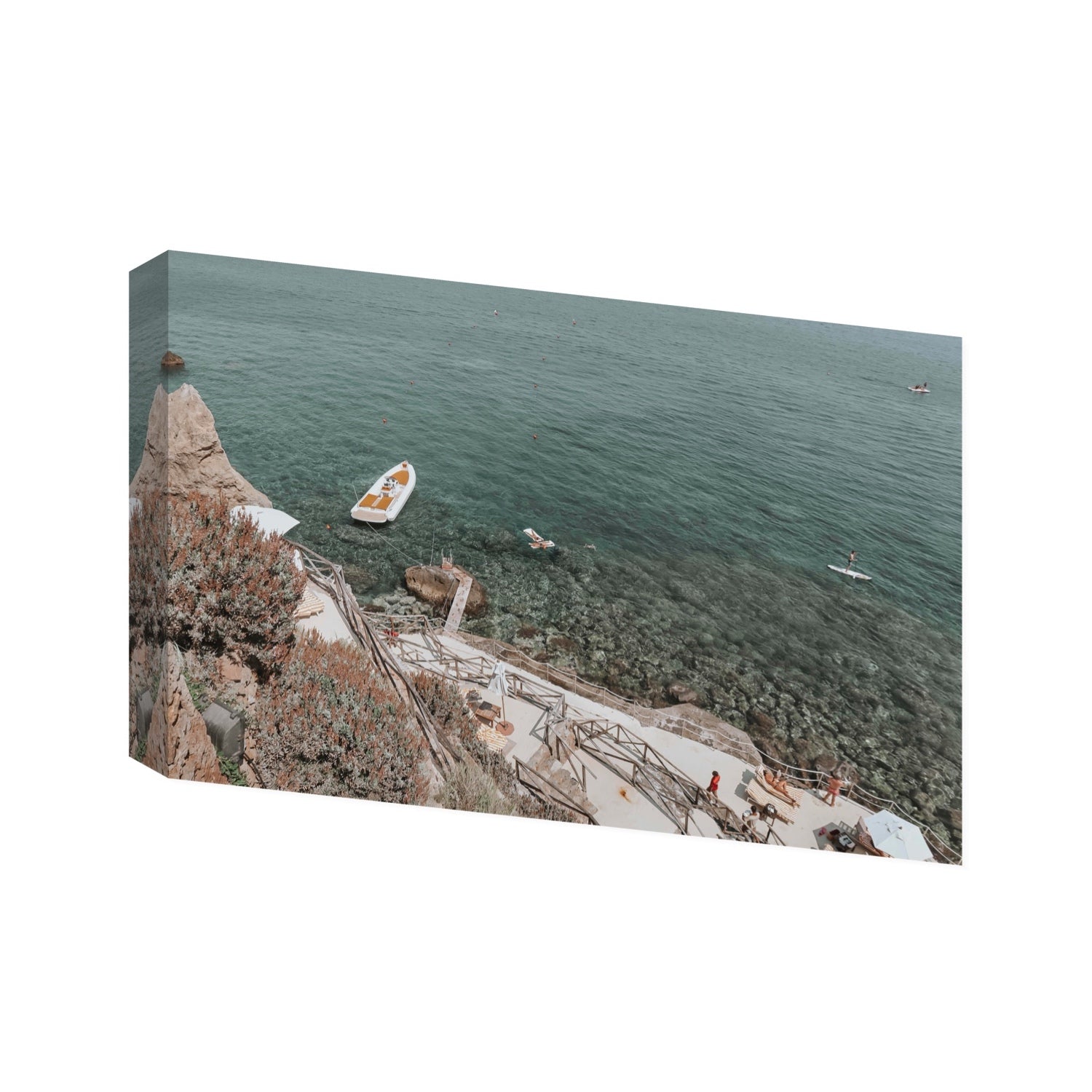 The Lagoon Tuscany coastal Italian wall art Statement stretched canvas print
