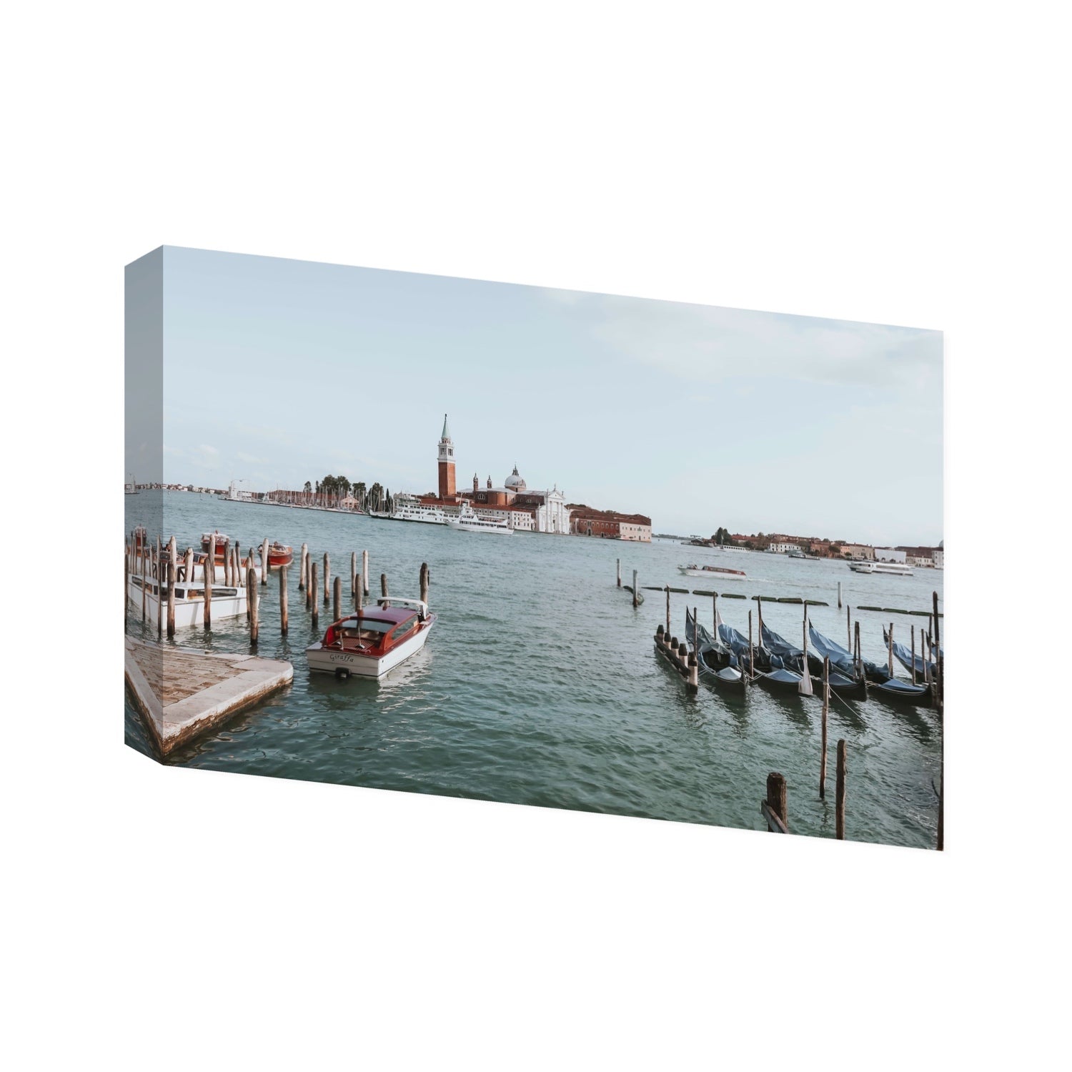 Venetian Waterscape Venice Italian art print Statement stretched canvas print