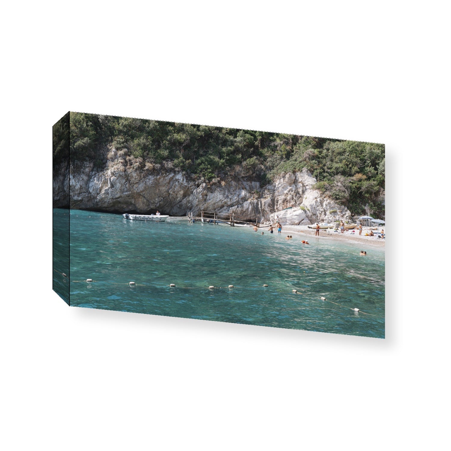 Azure Abyss Nerano wall art Statement stretched canvas print