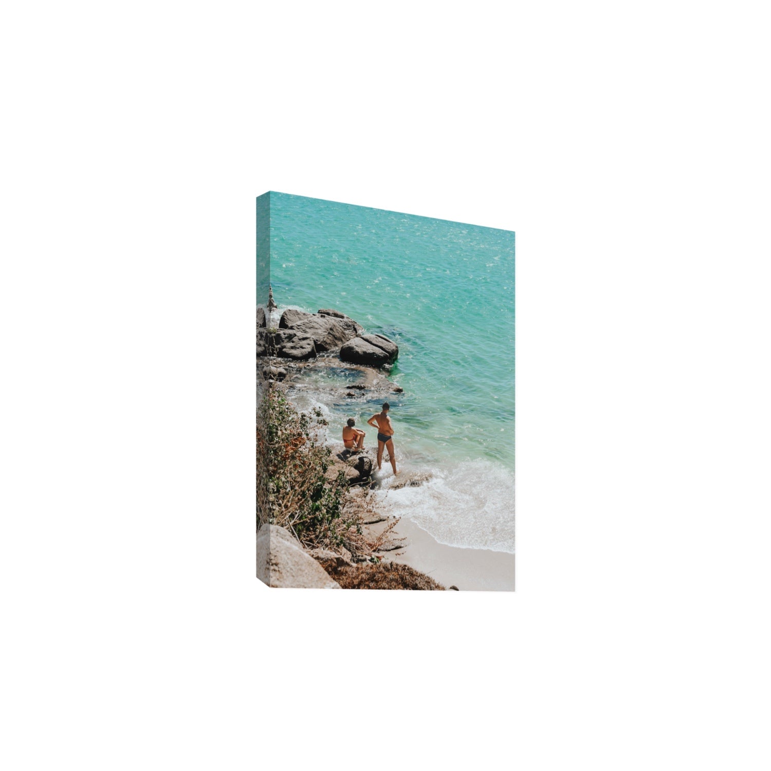 Scene Stealers Mykonos Greek island wall art Large stretched canvas print