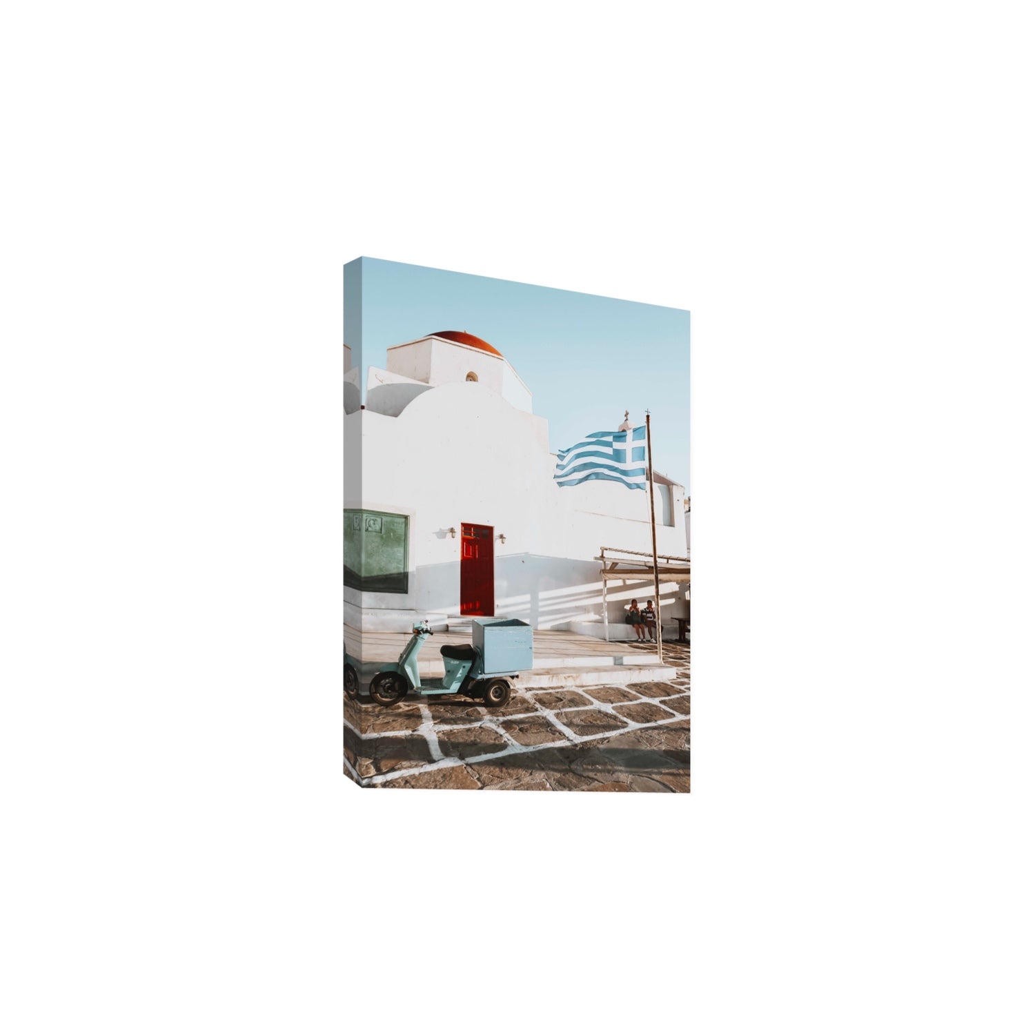 Mykonos Postcard fine art print, Mykonos, Greece, Large, Stretched Canvas