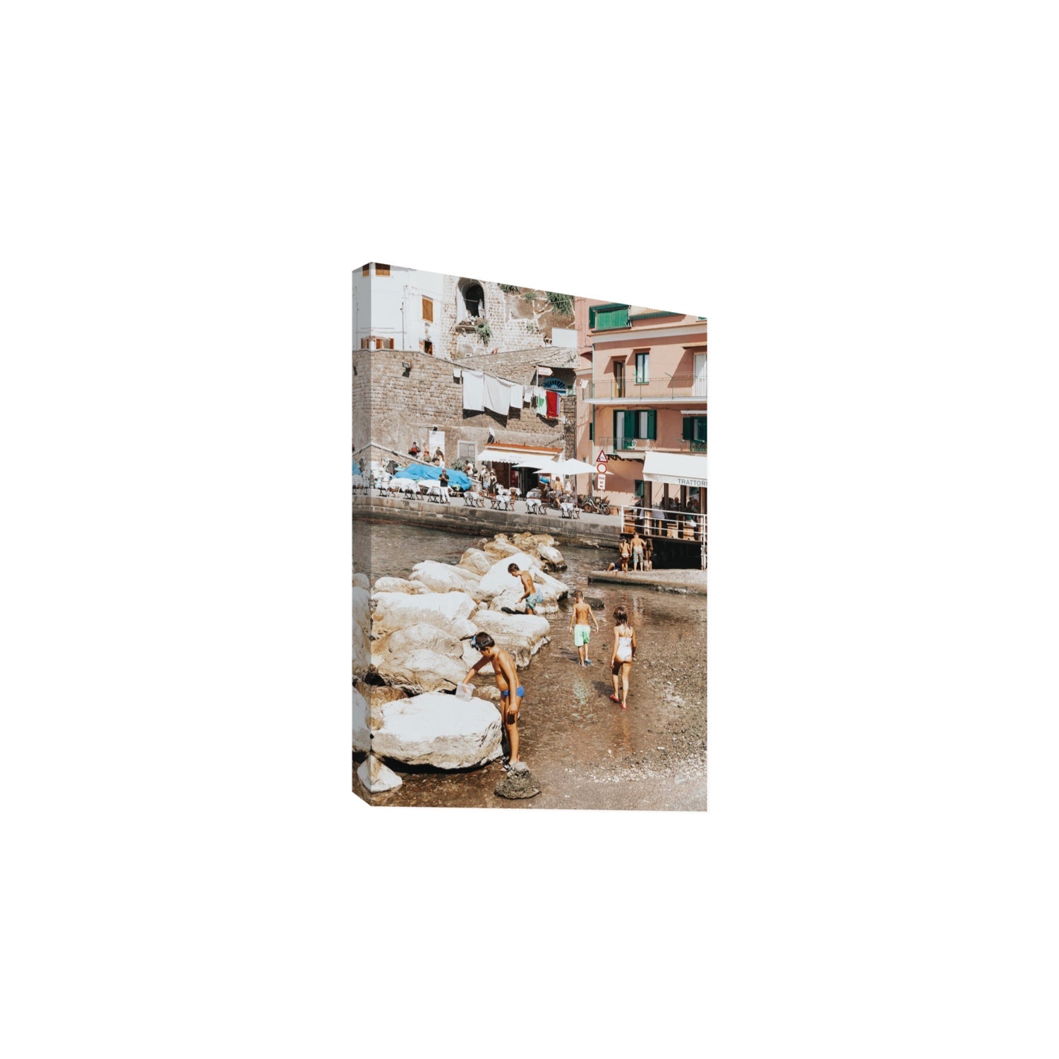 The Beachcombers Sorrento beach coastal wall art Large stretched canvas print
