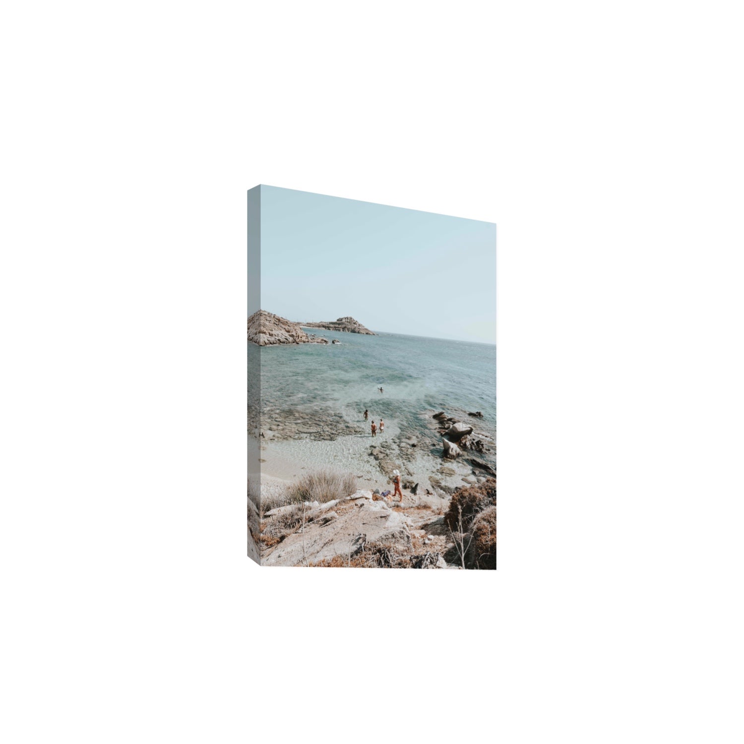 Explorers Mykonos Greek island wall art Large stretched canvas print