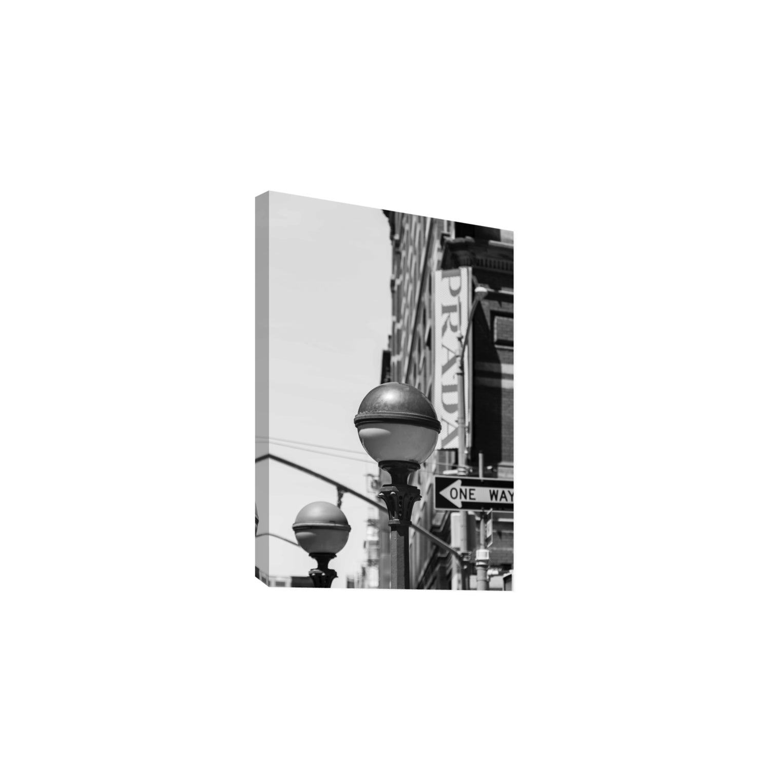 Subway Style New York NYC Black & White wall art Large stretched canvas print