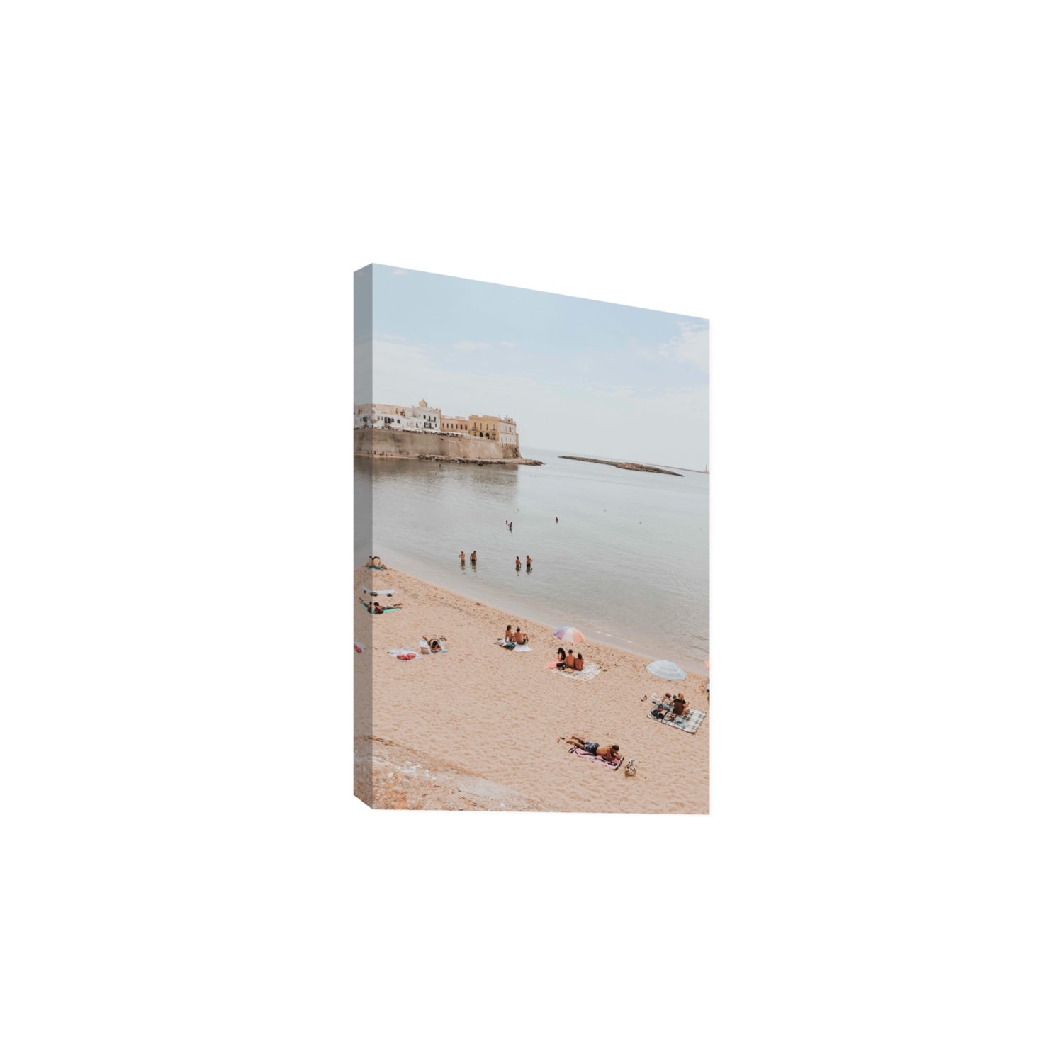 Spiaggia della Purita Puglia coastal art print Large stretched canvas print