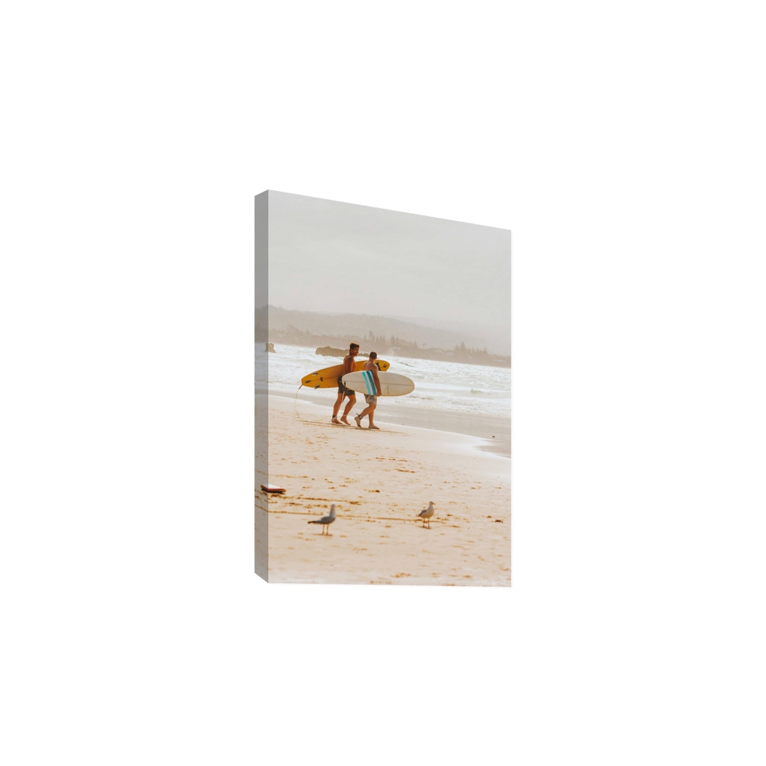 Shane & Benji Byron Bay Surf coastal wall art Large stretched canvas print