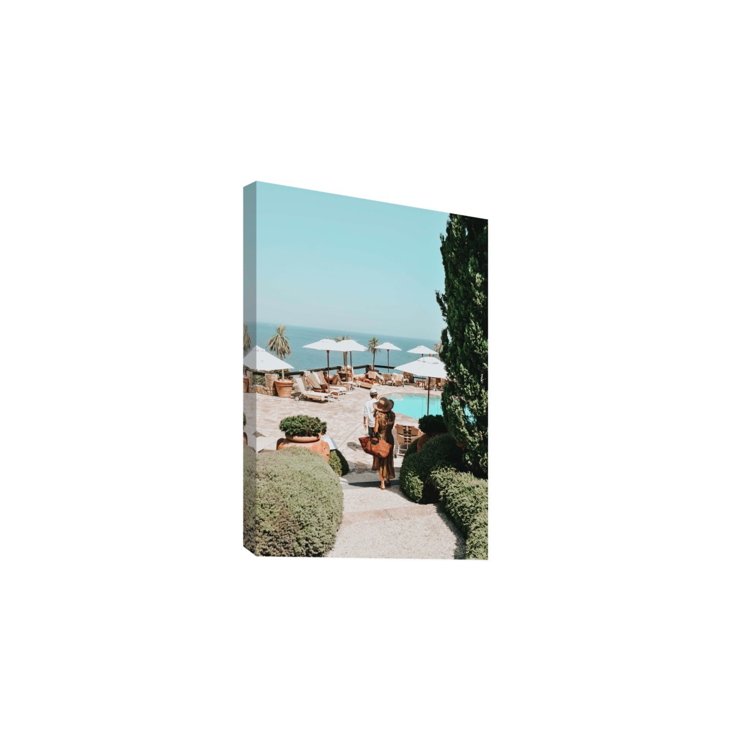 The World Is Your Catwalk Tuscany coastal wall art Large stretched canvas print