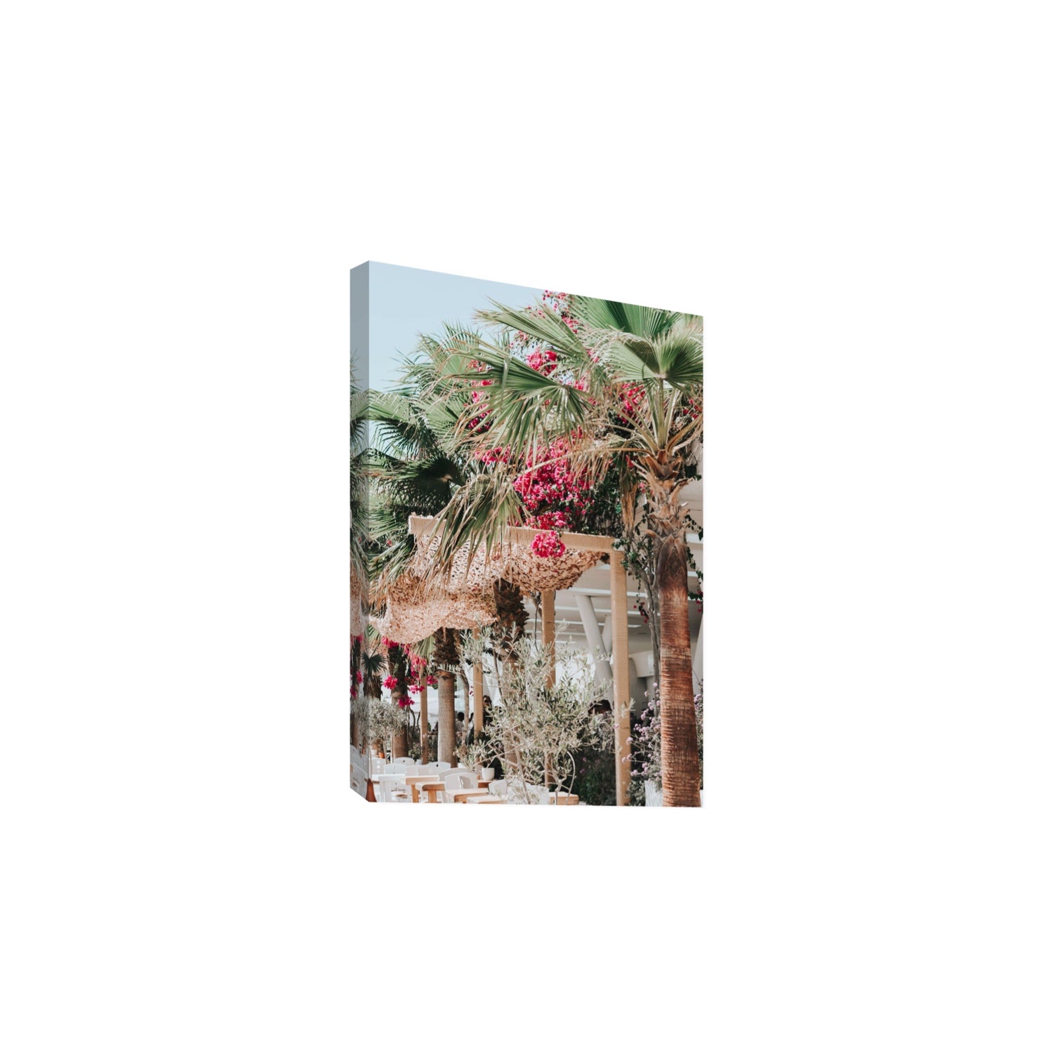 Palm Trees Mykonos Greek island wall art Large stretched canvas print