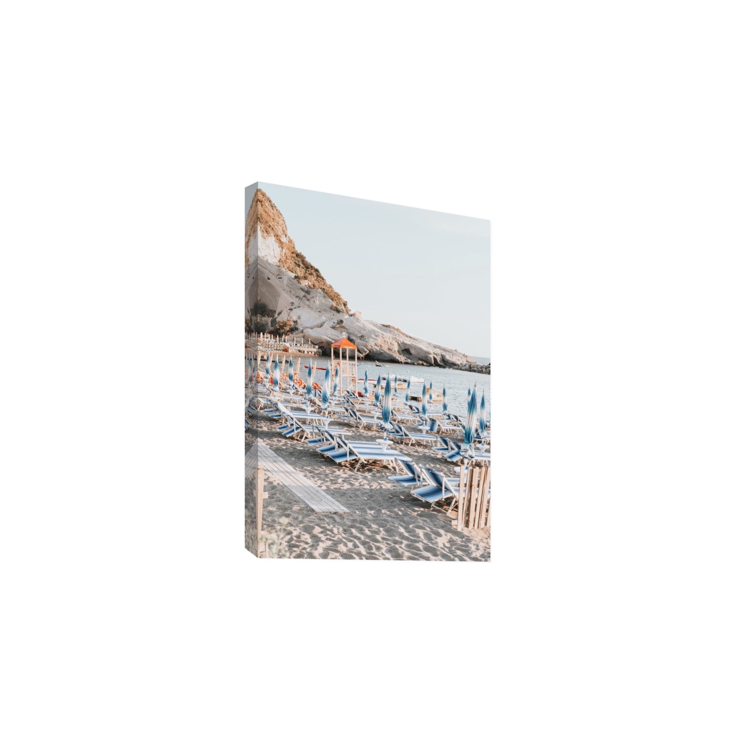 The Golden Hour Ischia Italian coastal wall art Large stretched canvas print