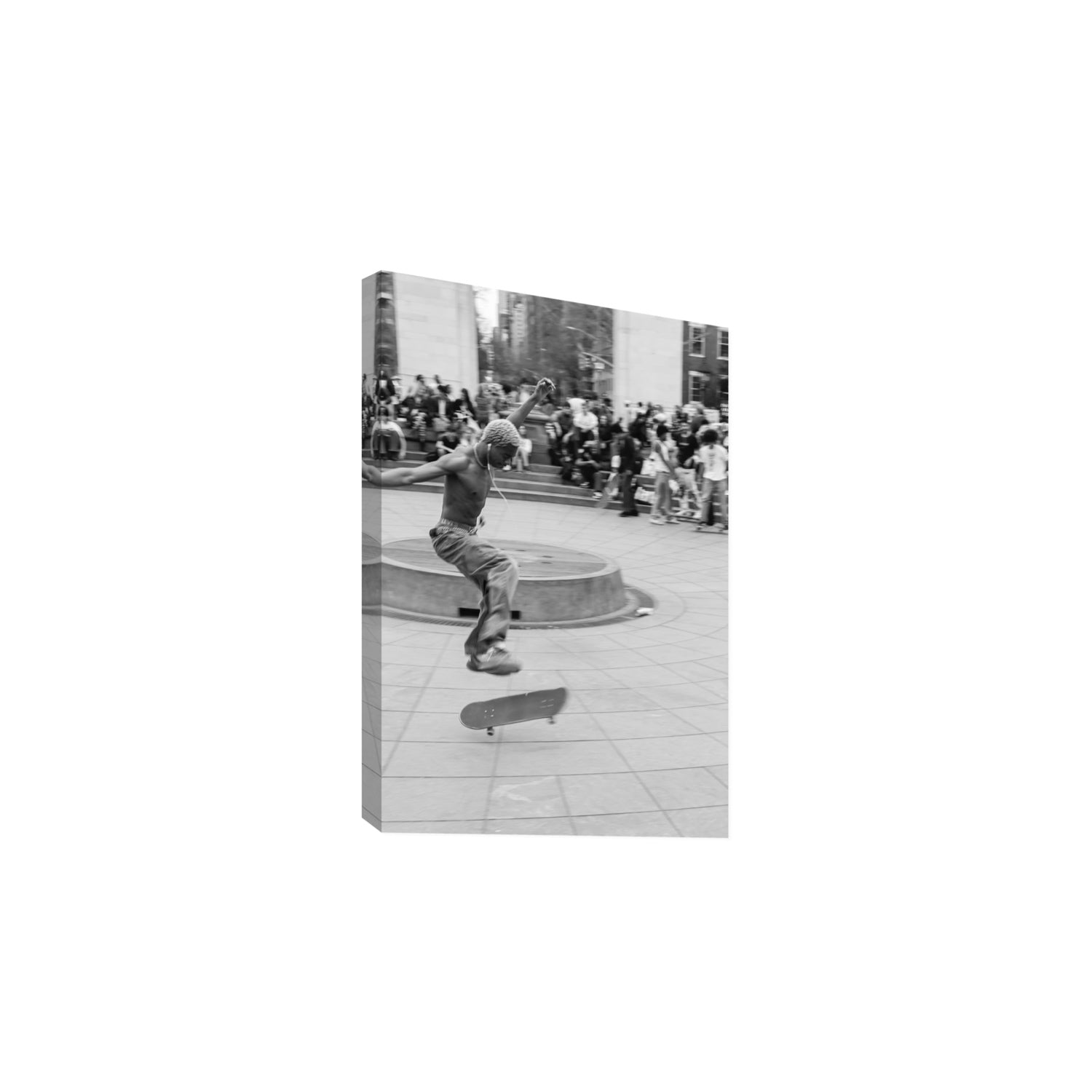 Airborne Rhythms New York NYC Black & White wall art Large stretched canvas print