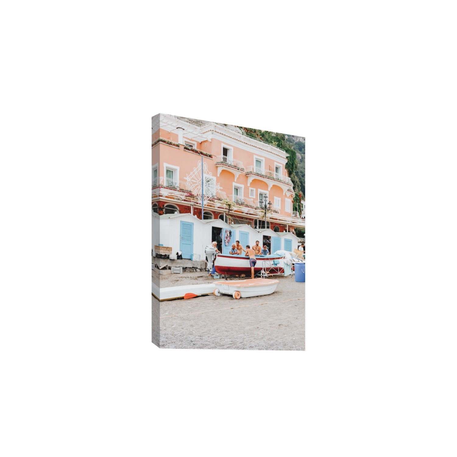 La Riunione della Mattina fine art print, Positano, Italy, Large, Stretched Canvas