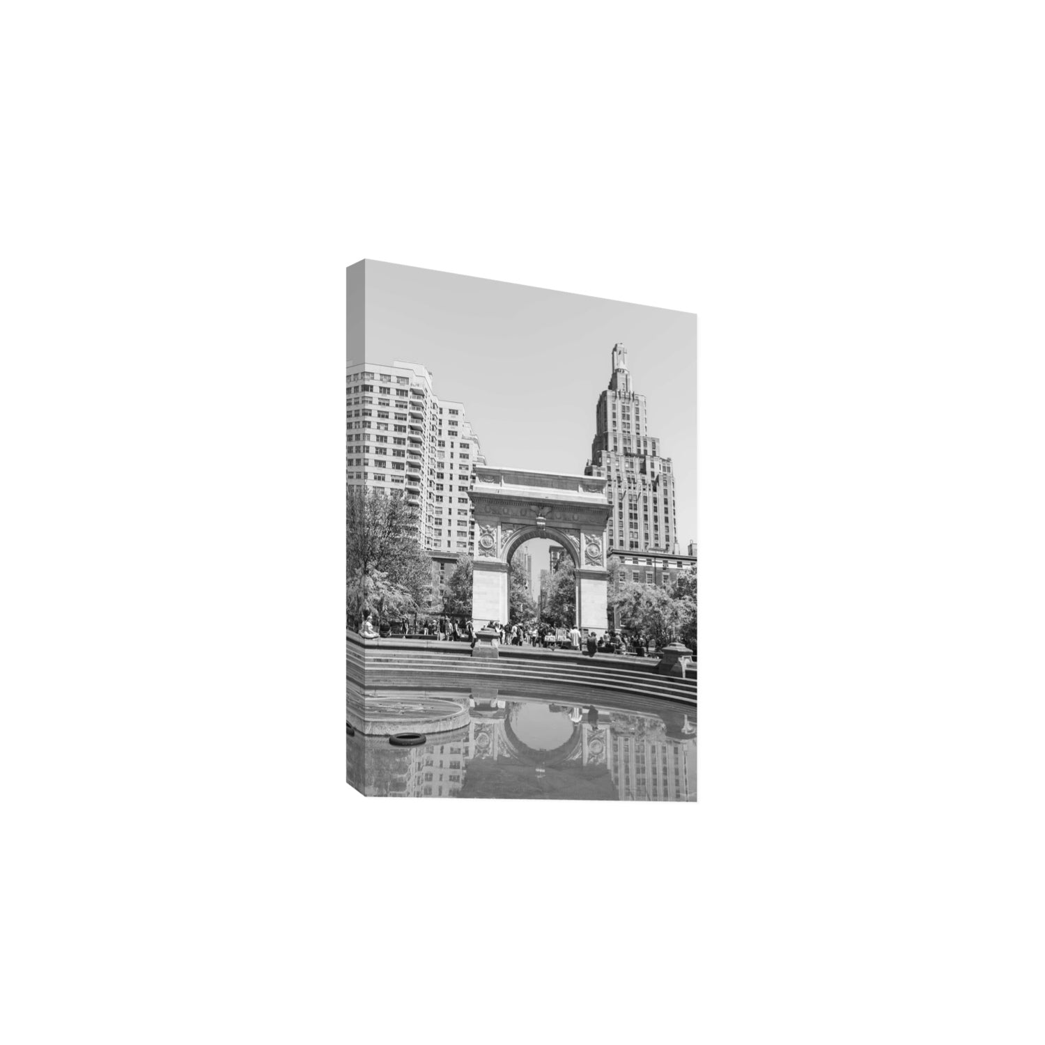 Washington Skyline New York NYC Black & White wall art Large stretched canvas print