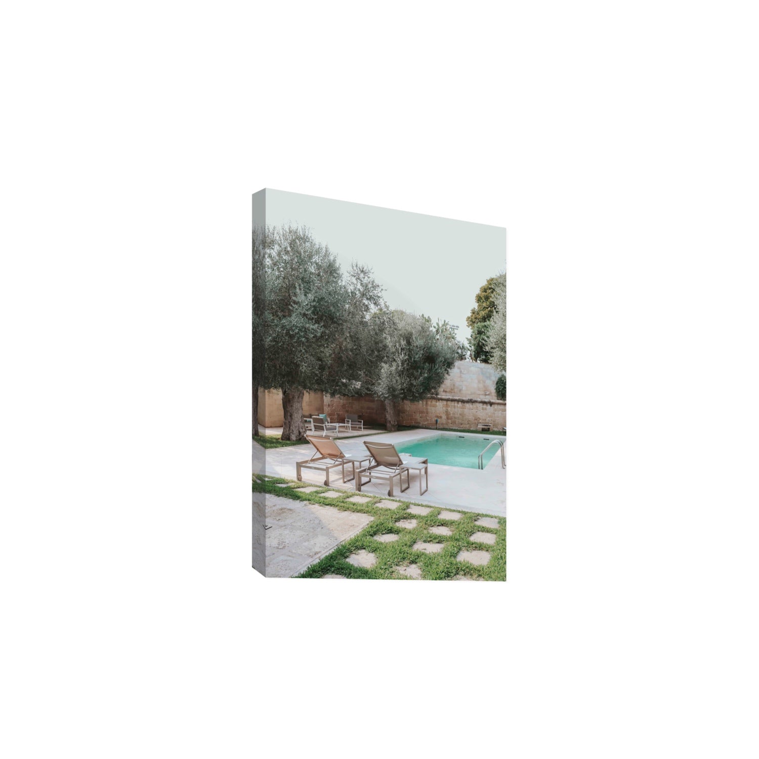 Olive Oasis Puglia Mediterranean wall art Large stretched canvas print