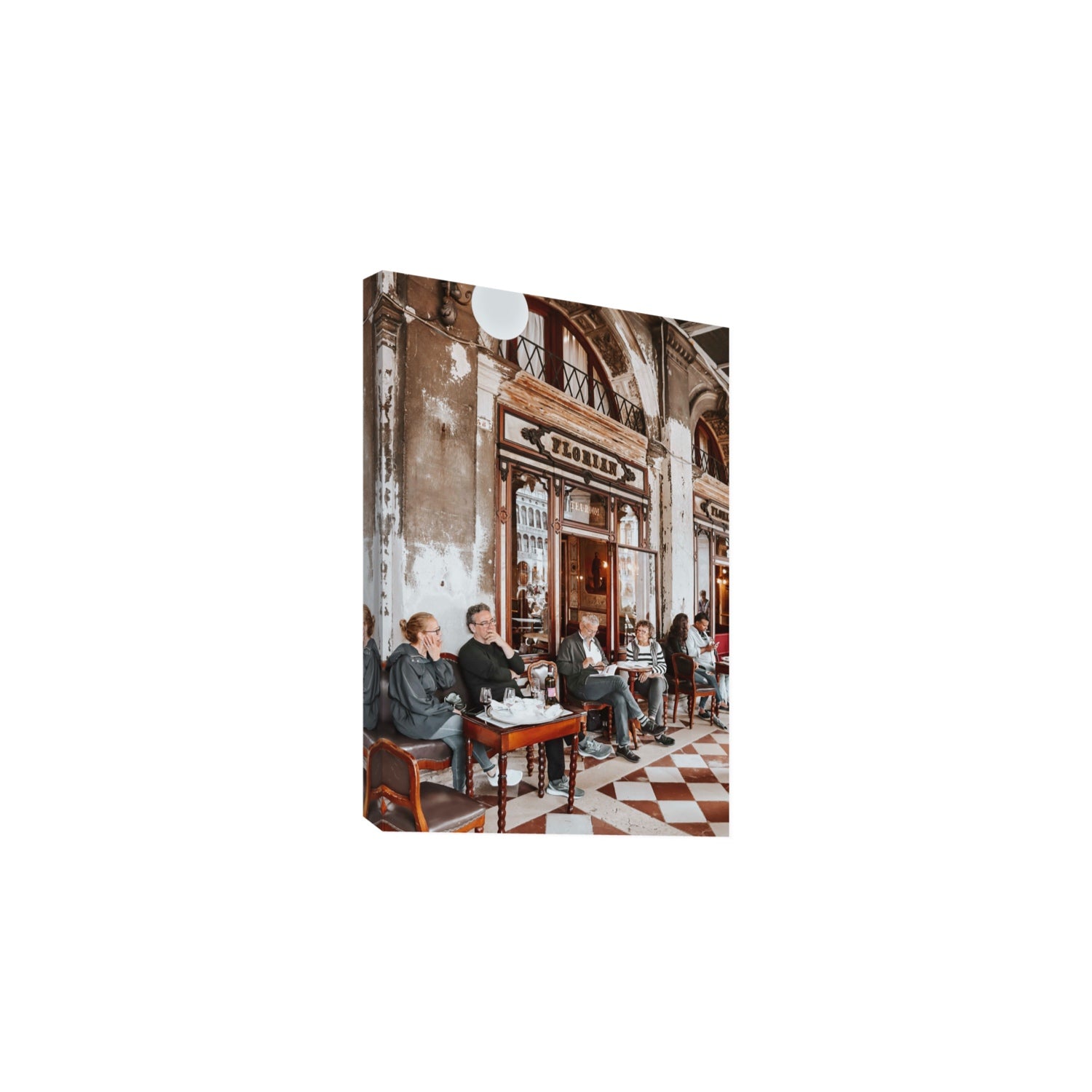 Tea Room Venice Italian wall art Large stretched canvas print