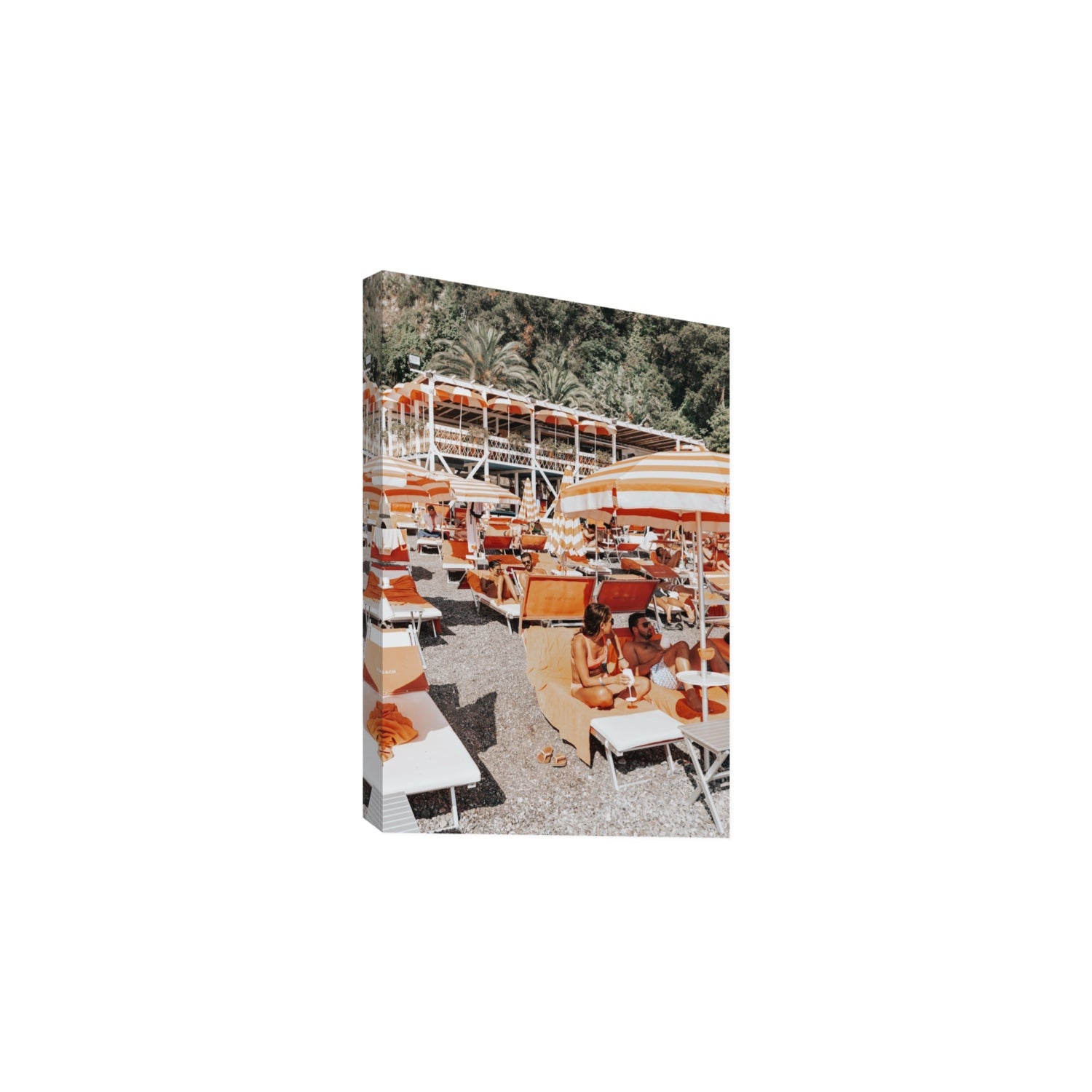 Lounging In Lido fine art print, Positano, Italy, Large, Stretched Canvas