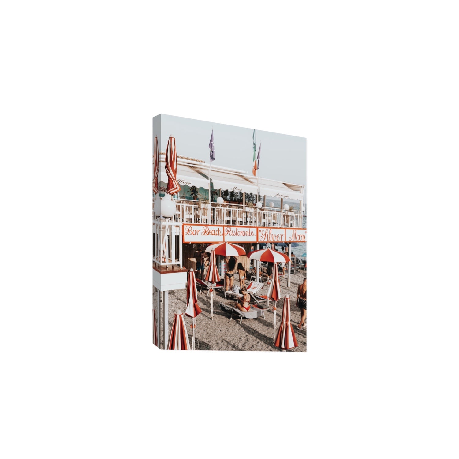 Vintage Amalfi Amalfi Mediterranean wall art Large stretched canvas print