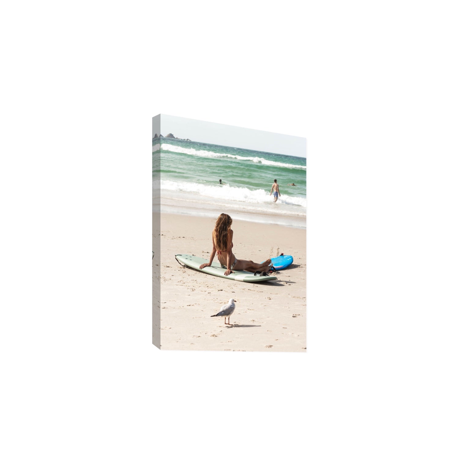Carissa Byron Bay Surf coastal wall art Large stretched canvas print