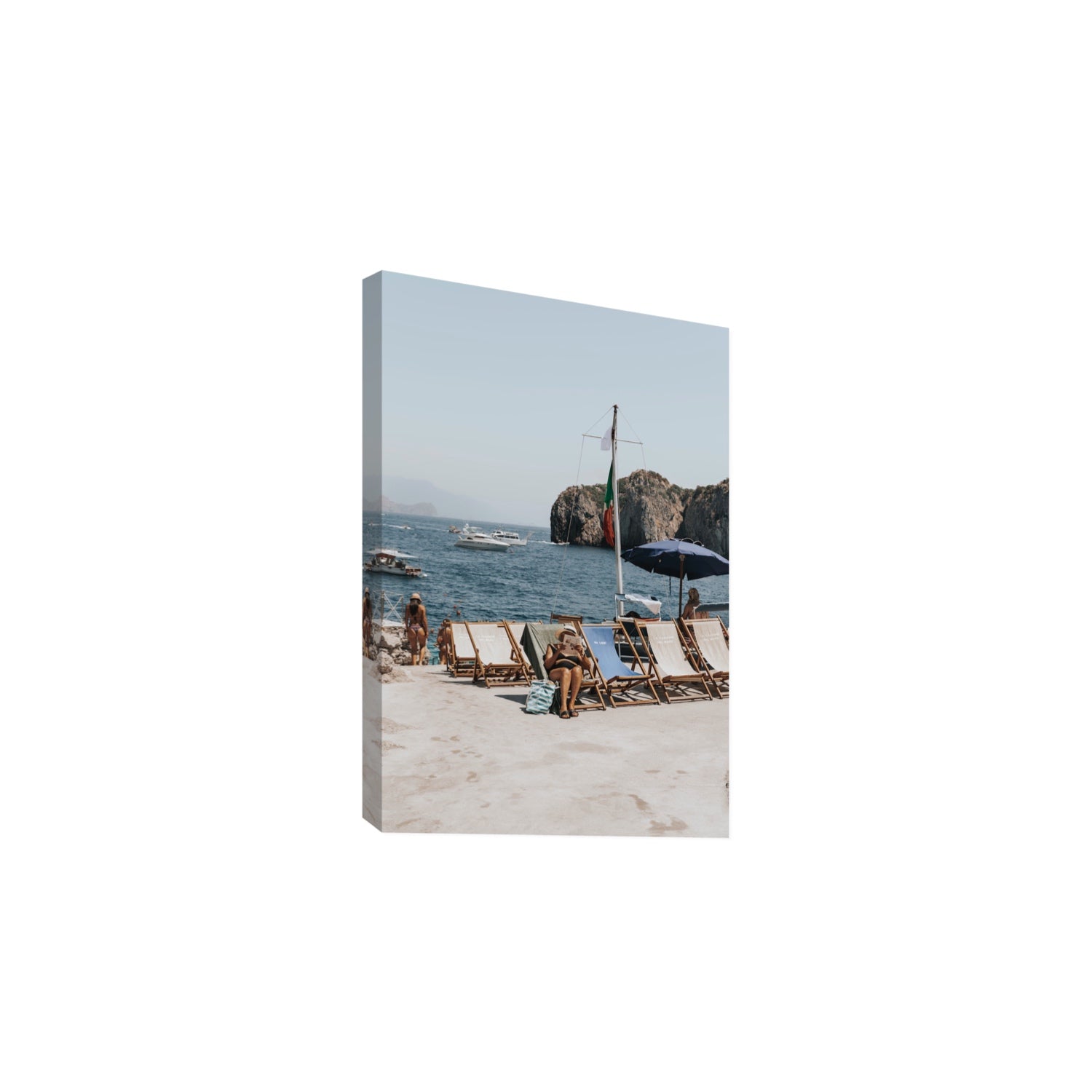Vintage Sun Goddess fine art print, Capri, Italy, Large, Stretched Canvas