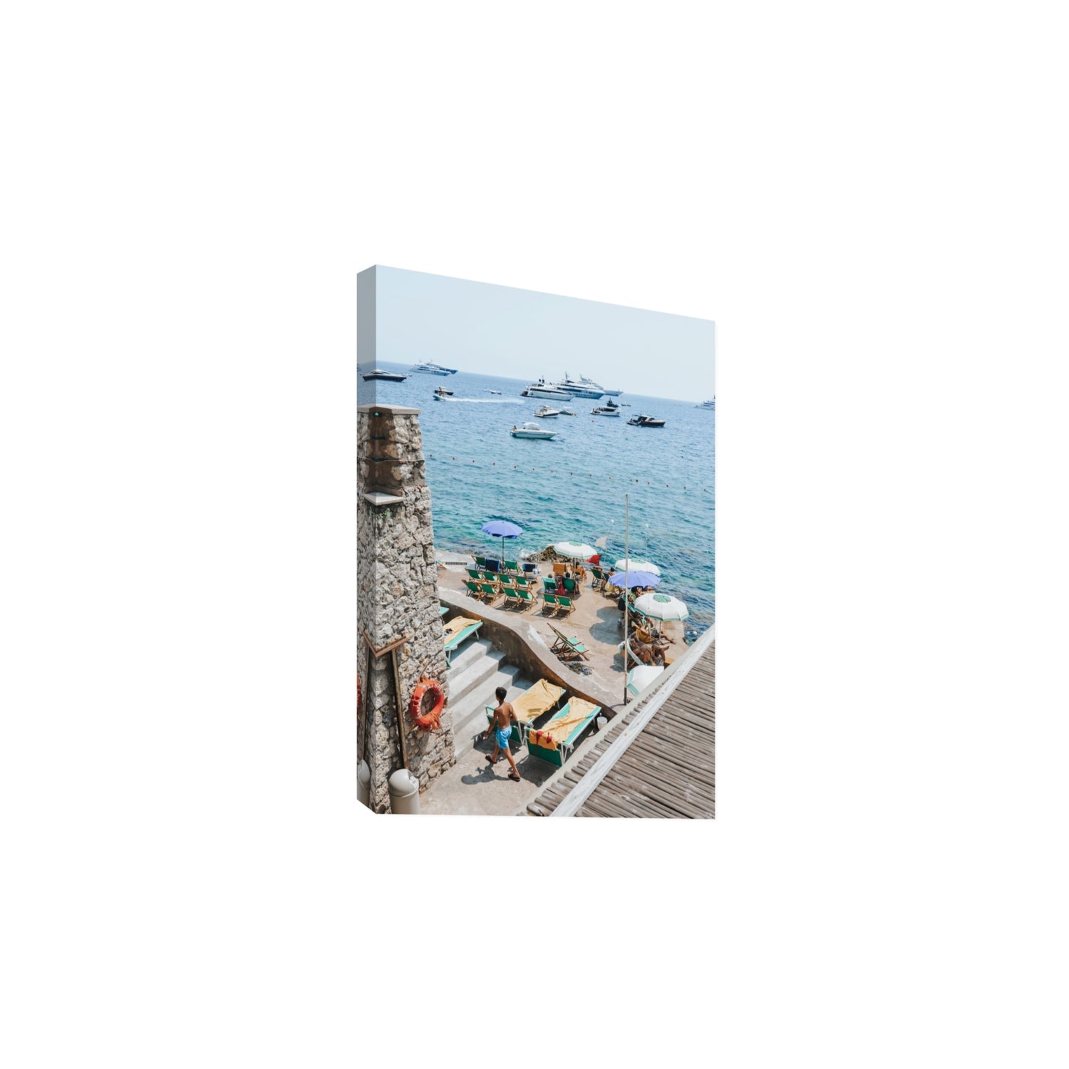 Canzone di Capri Capri Italian beach wall art Large stretched canvas print