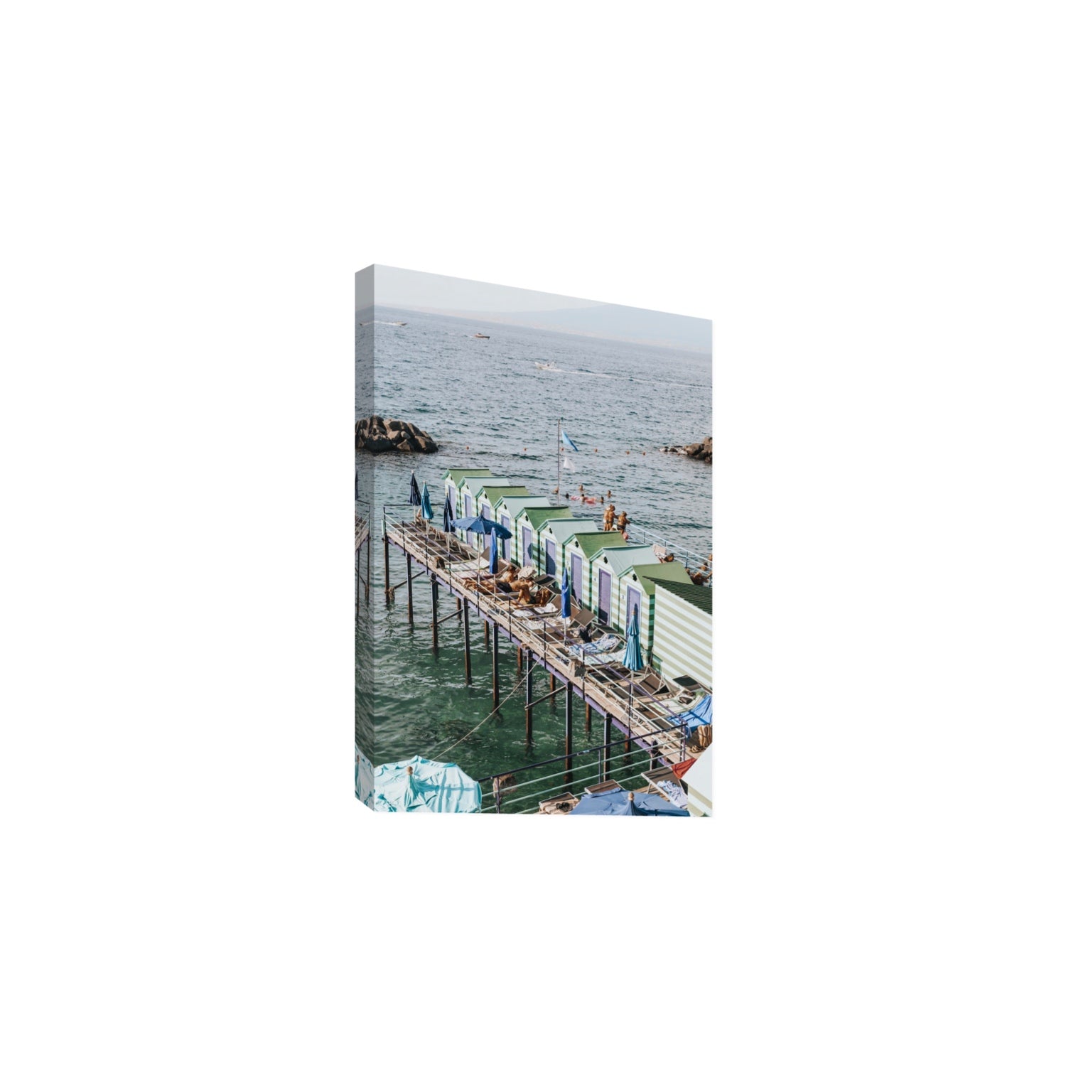 Cabine da Spiaggia fine art print, Sorrento, Italy, Large, Stretched Canvas