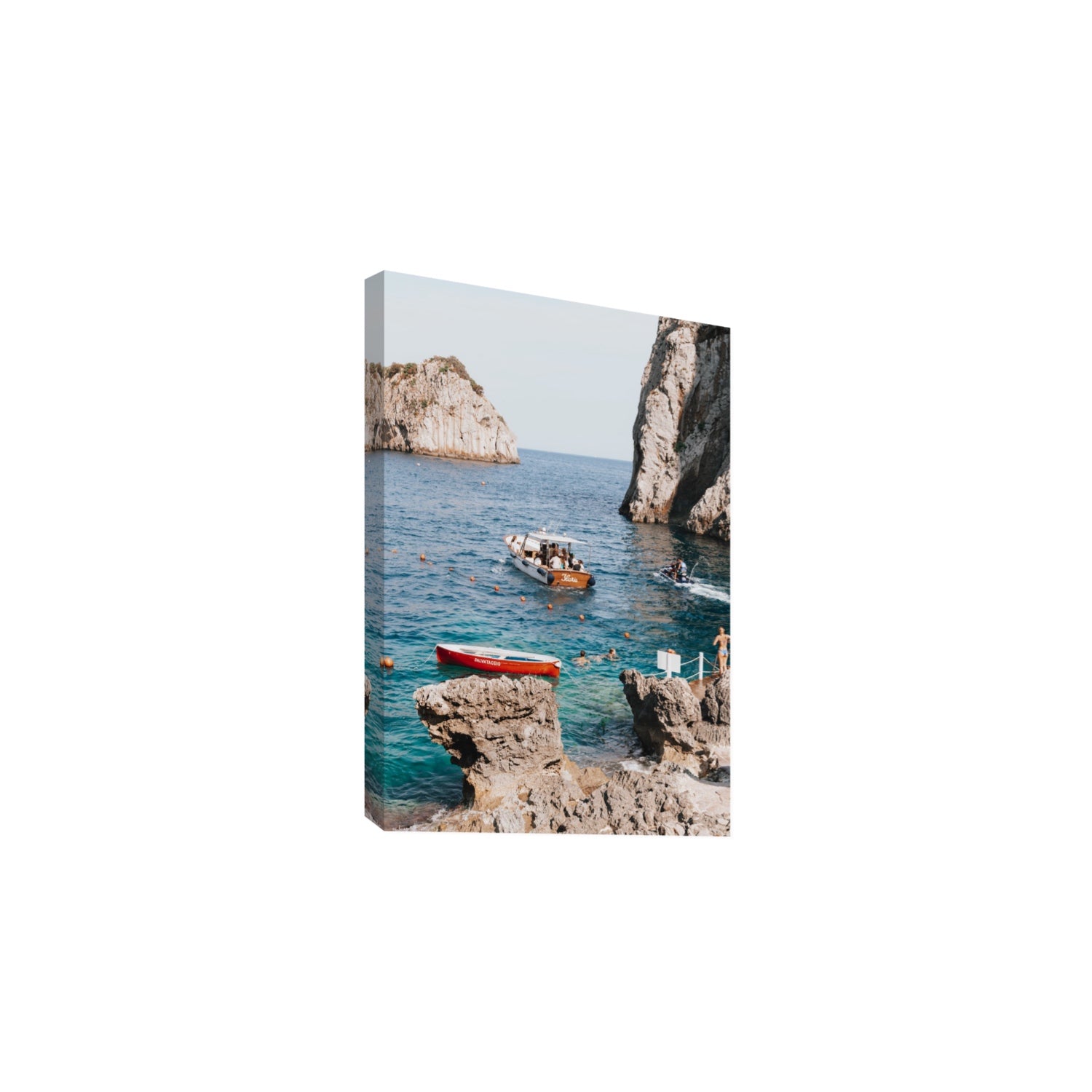Set Sail fine art print, Capri, Italy, Large, Stretched Canvas