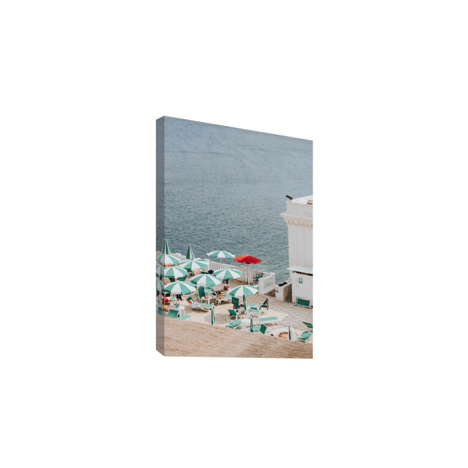 Lido Italiano Puglia beach Italian wall art Large stretched canvas print