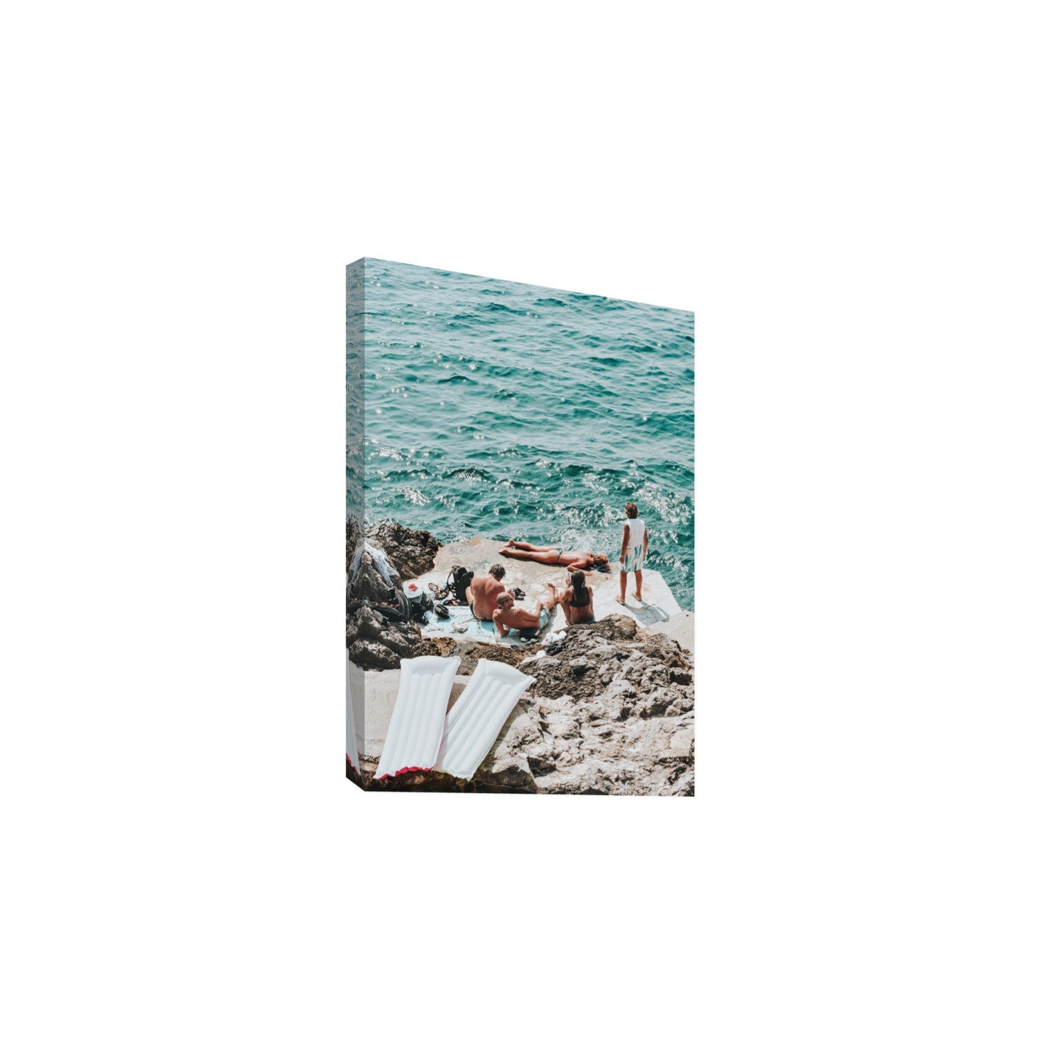 Gli Amici Praiano Amalfi Coast coastal wall art Large stretched canvas print