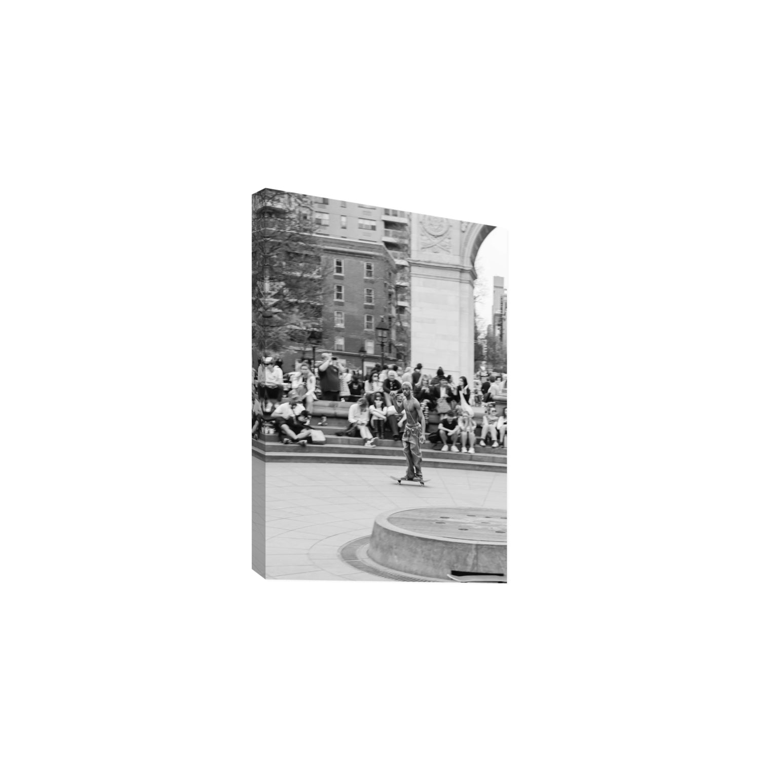 Parkside Pirouettes New York NYC Black & White wall art Large stretched canvas print