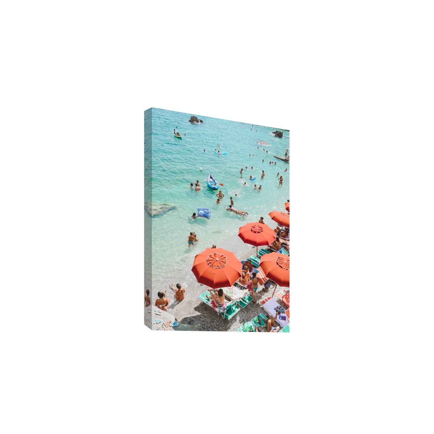 Easy Street Capri Italian beach wall art Large stretched canvas print