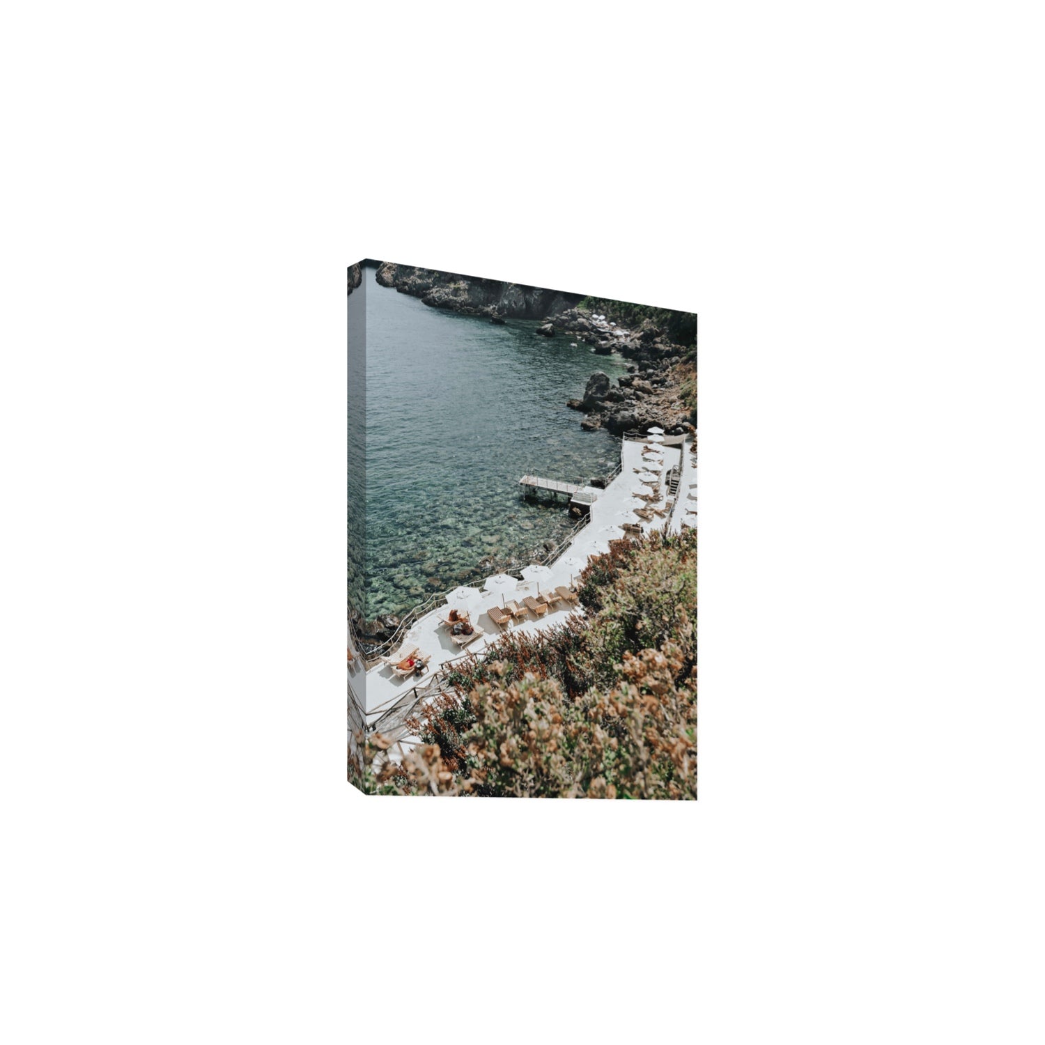 Go Beyond The Postcard Tuscany coastal wall art Large stretched canvas print