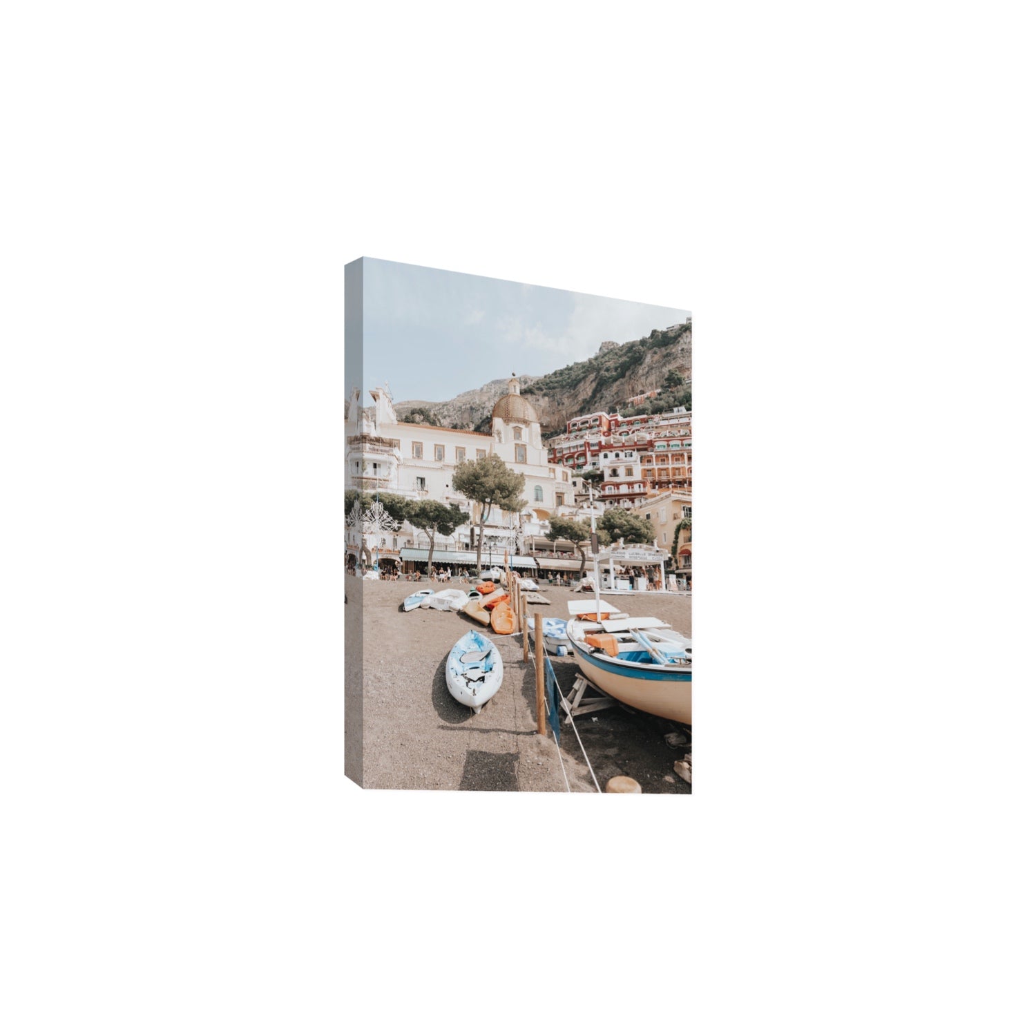Seaside Hues Positano wall art Large stretched canvas print