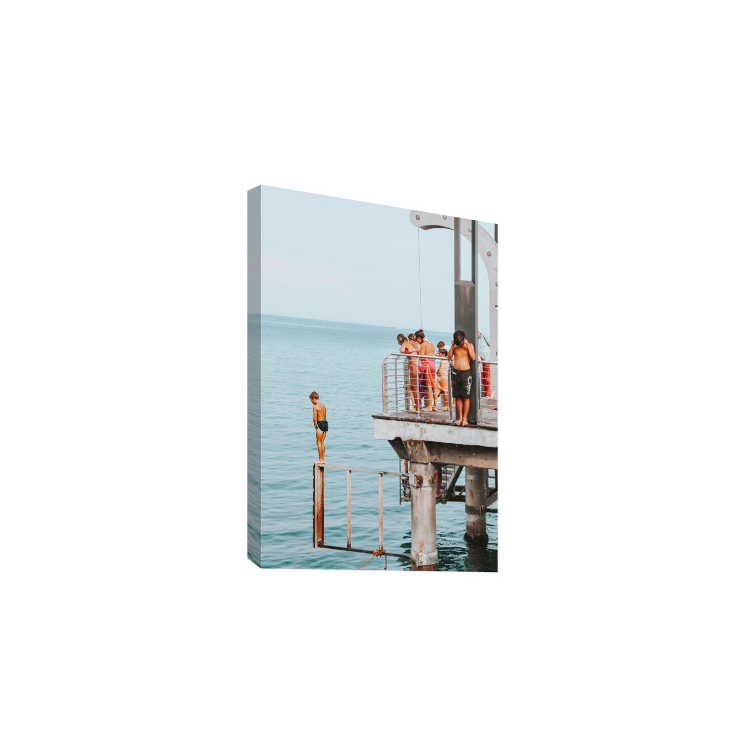 Golden Boy Alassio coastal decor wall art Large stretched canvas print