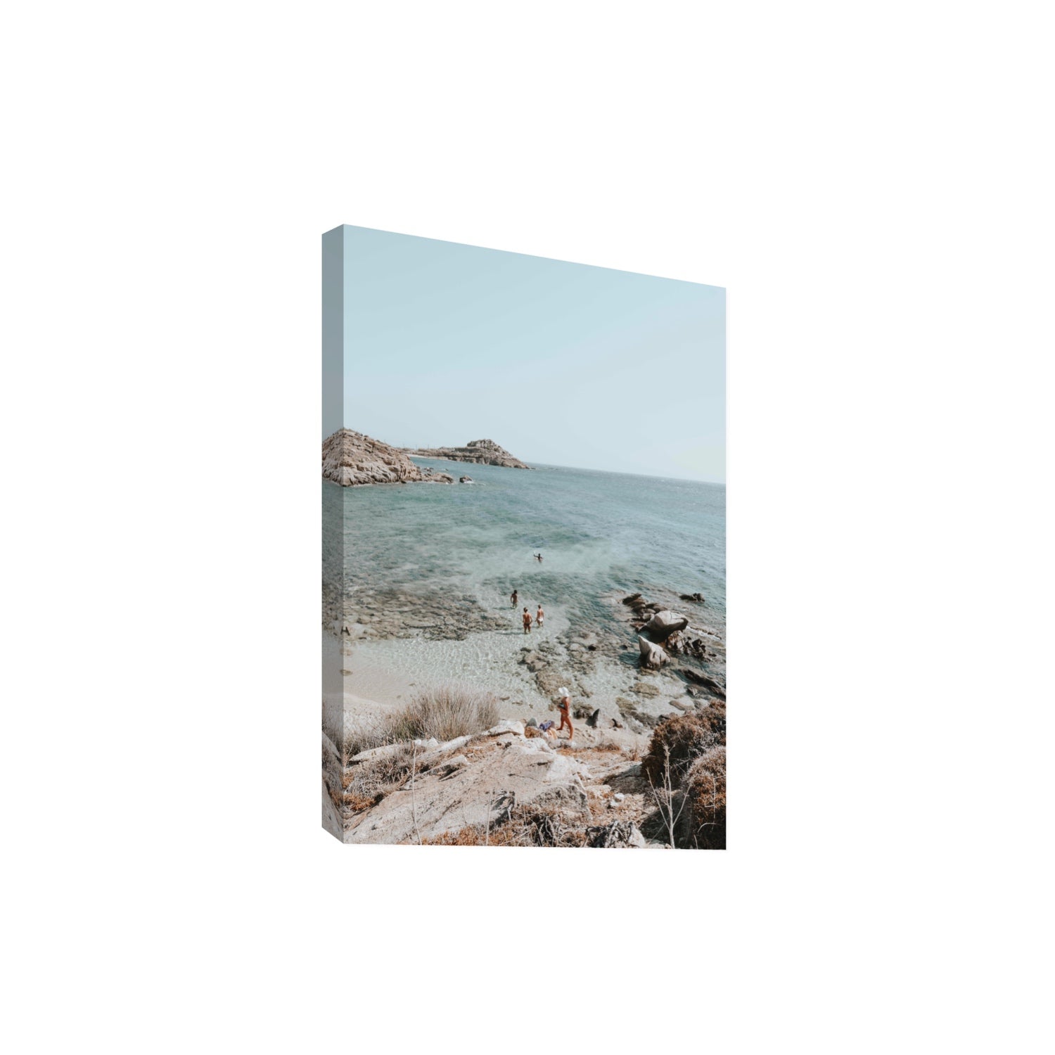 Explorers Mykonos Greek island wall art Extra Large stretched canvas print