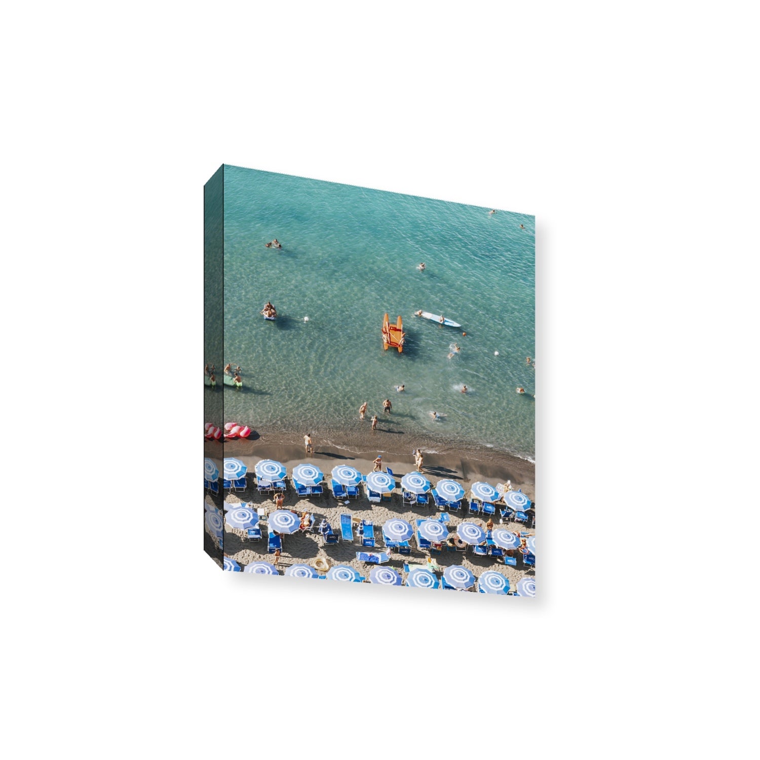 Aquamarine Oasis Sorrento Italian coastal wall art Extra Large stretched canvas print