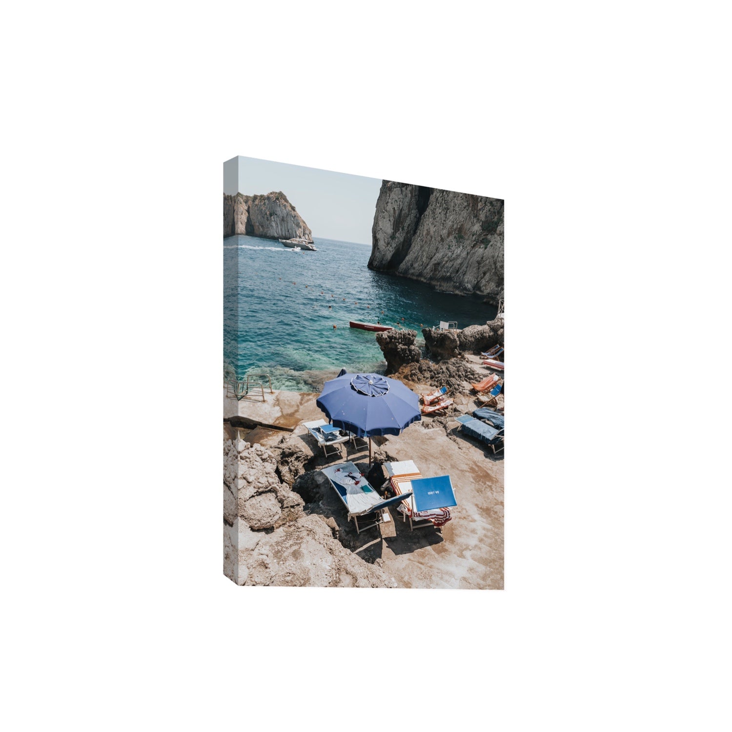 Lonely Loungers fine art print, Capri, Italy, Extra Large, Stretched Canvas
